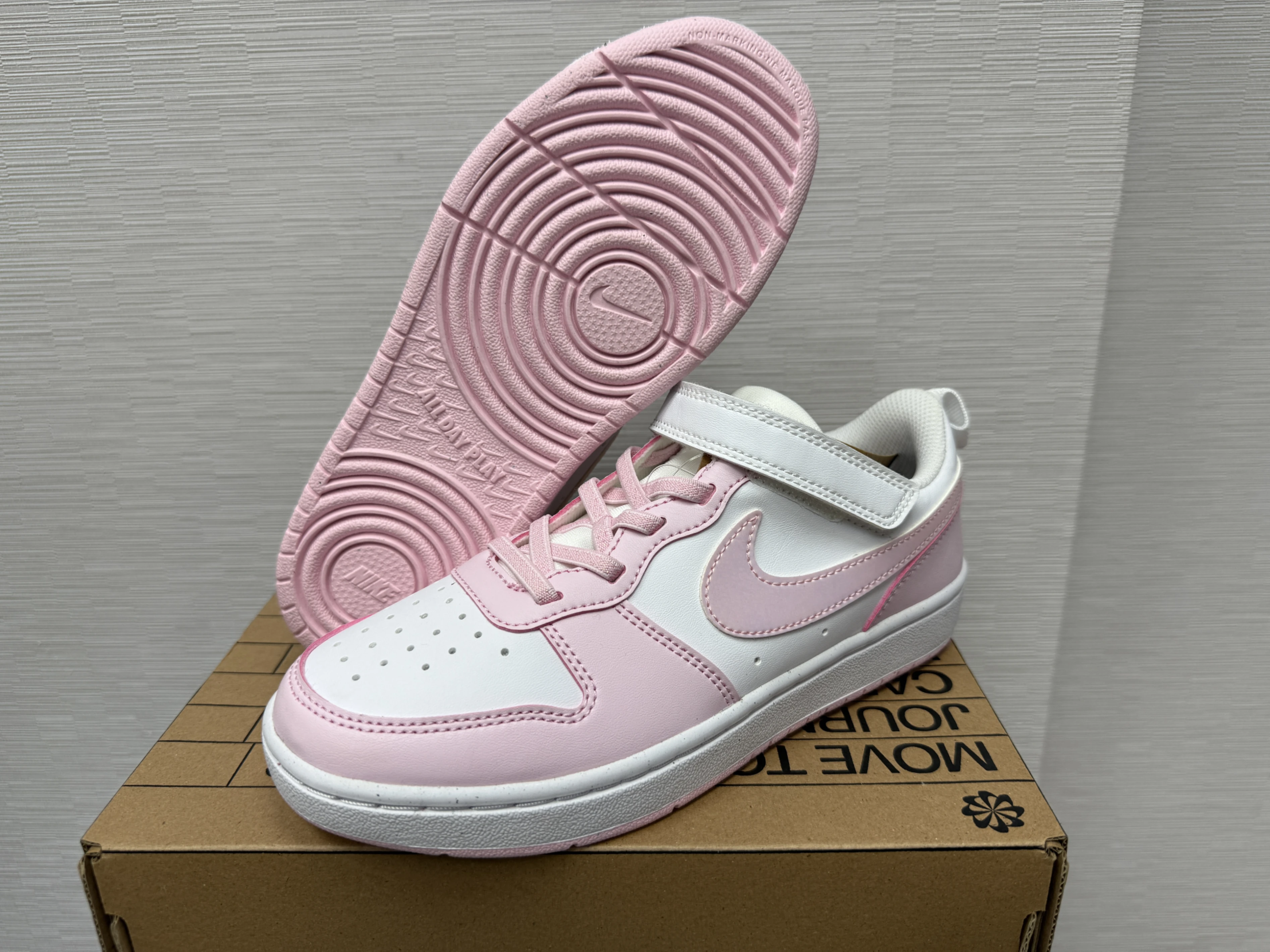 Nike Court Borough Low Recraft 中童 小童 白粉