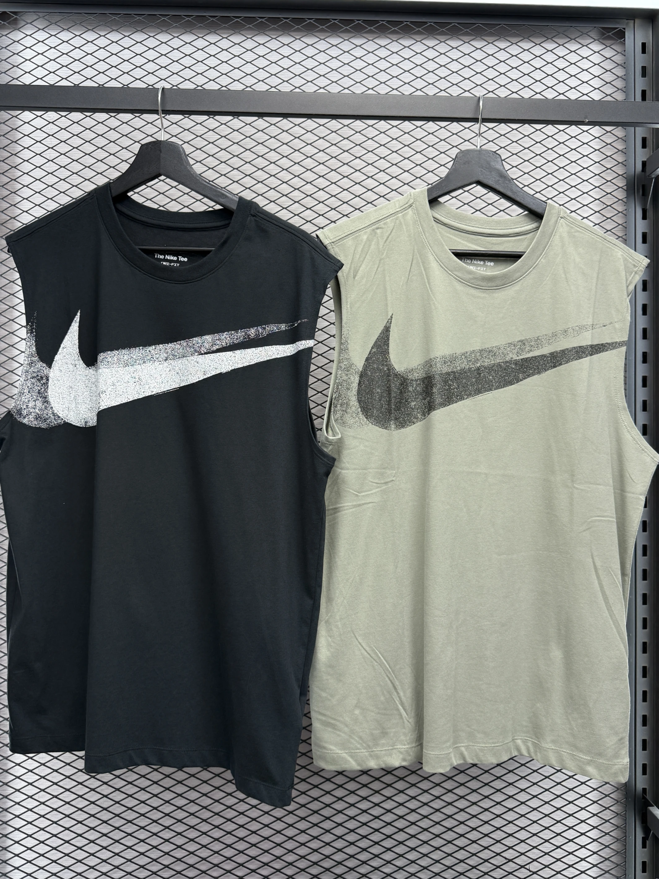Nike Dri-FIT 運動背心 大勾  黑 墨綠