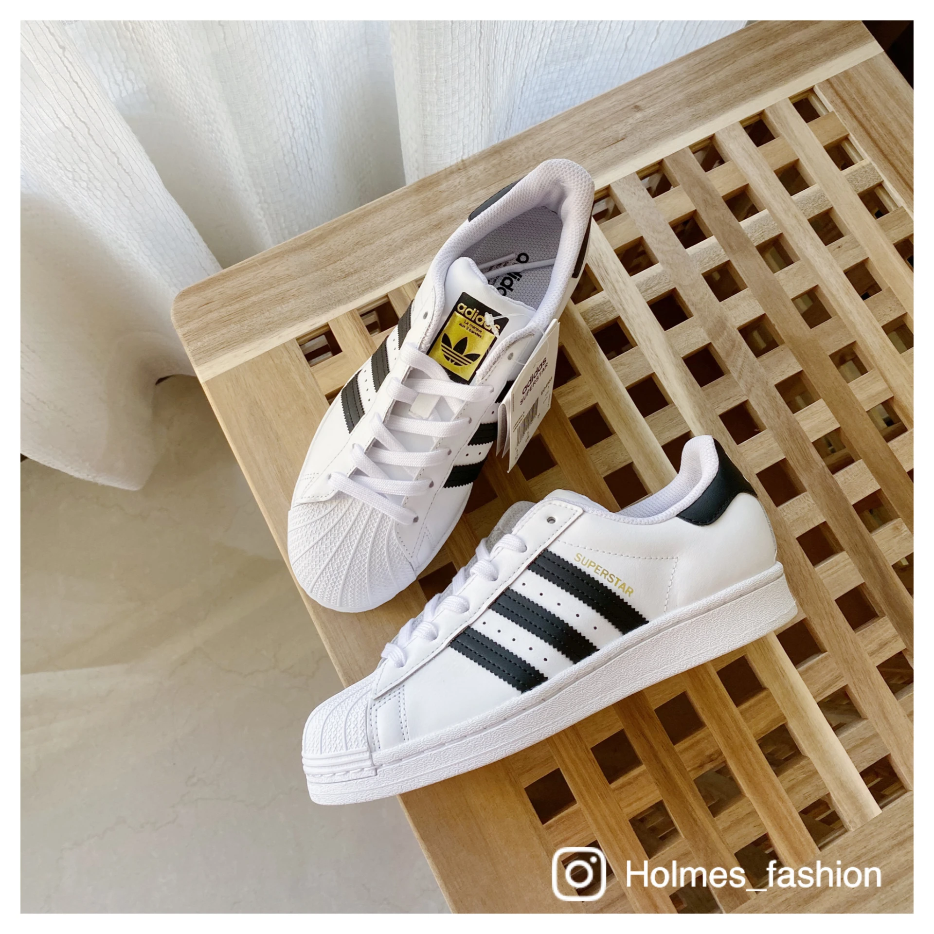 [Holmes]Adidas superstar 基本款 白黑  金標 貝殼鞋