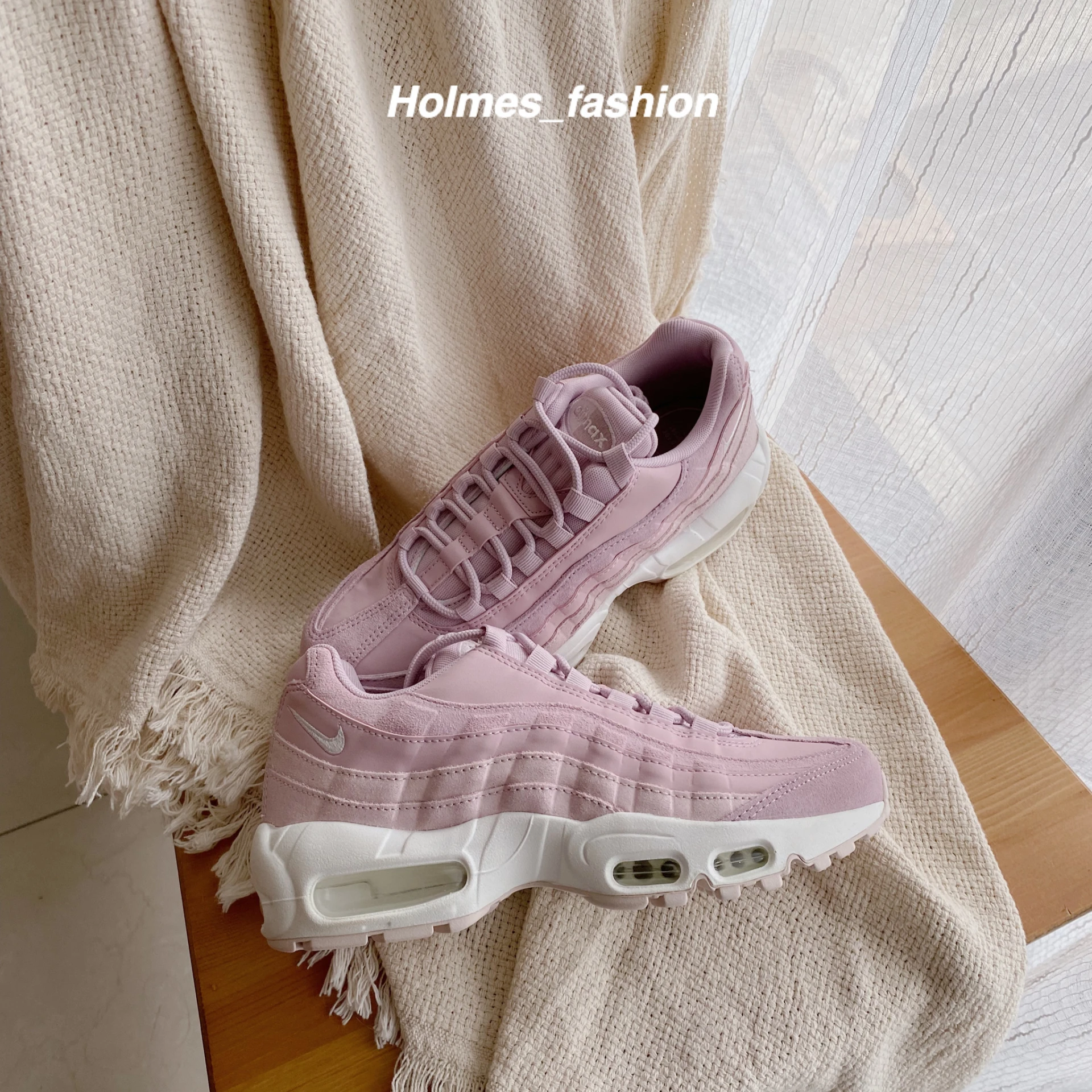 [Holmes]NIKE AIR MAX 95 807443-503 櫻花粉23.5CM
