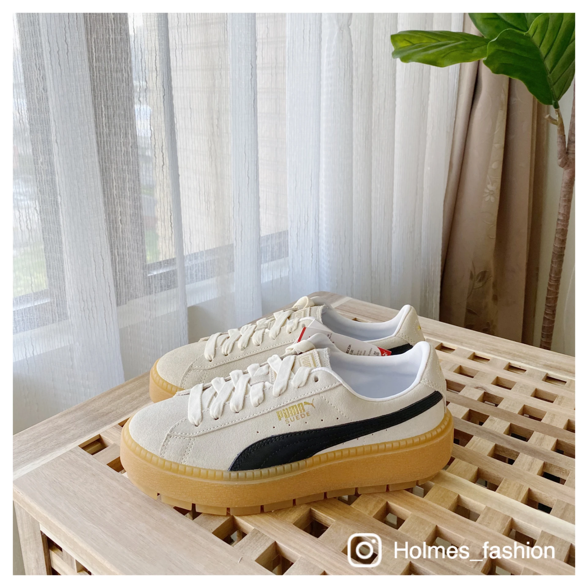 [Holmes]PUMA Platform厚底鬆糕鞋 杏色