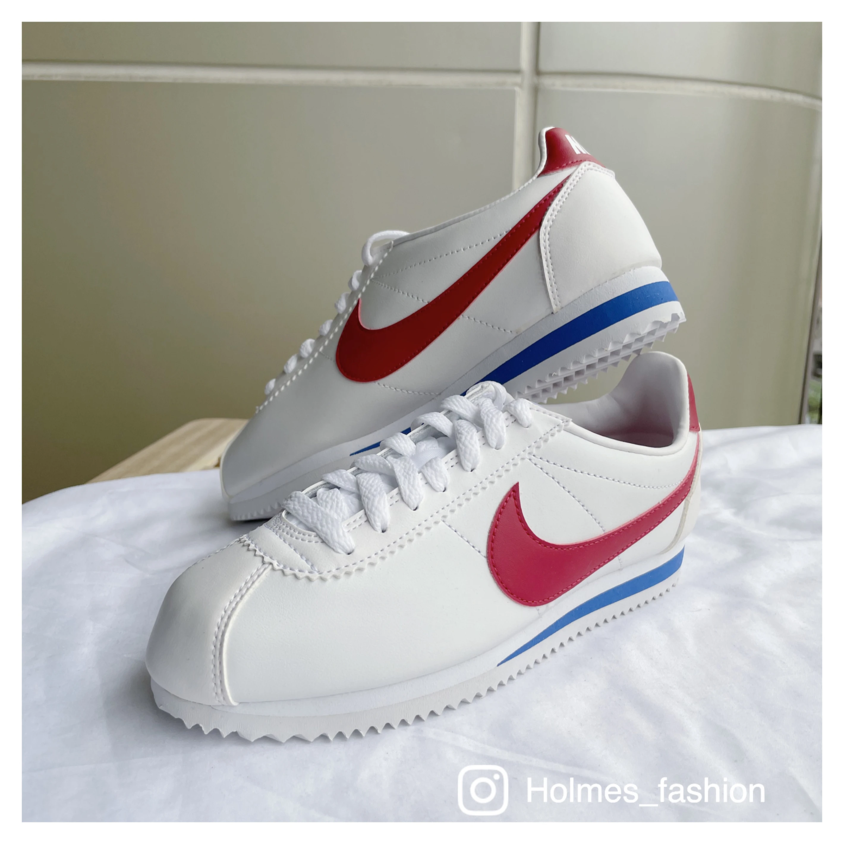 [Holmes]NIKE CLASSIC CORTEZ LEATHER 阿甘鞋 藍紅 807471 103 出清特賣