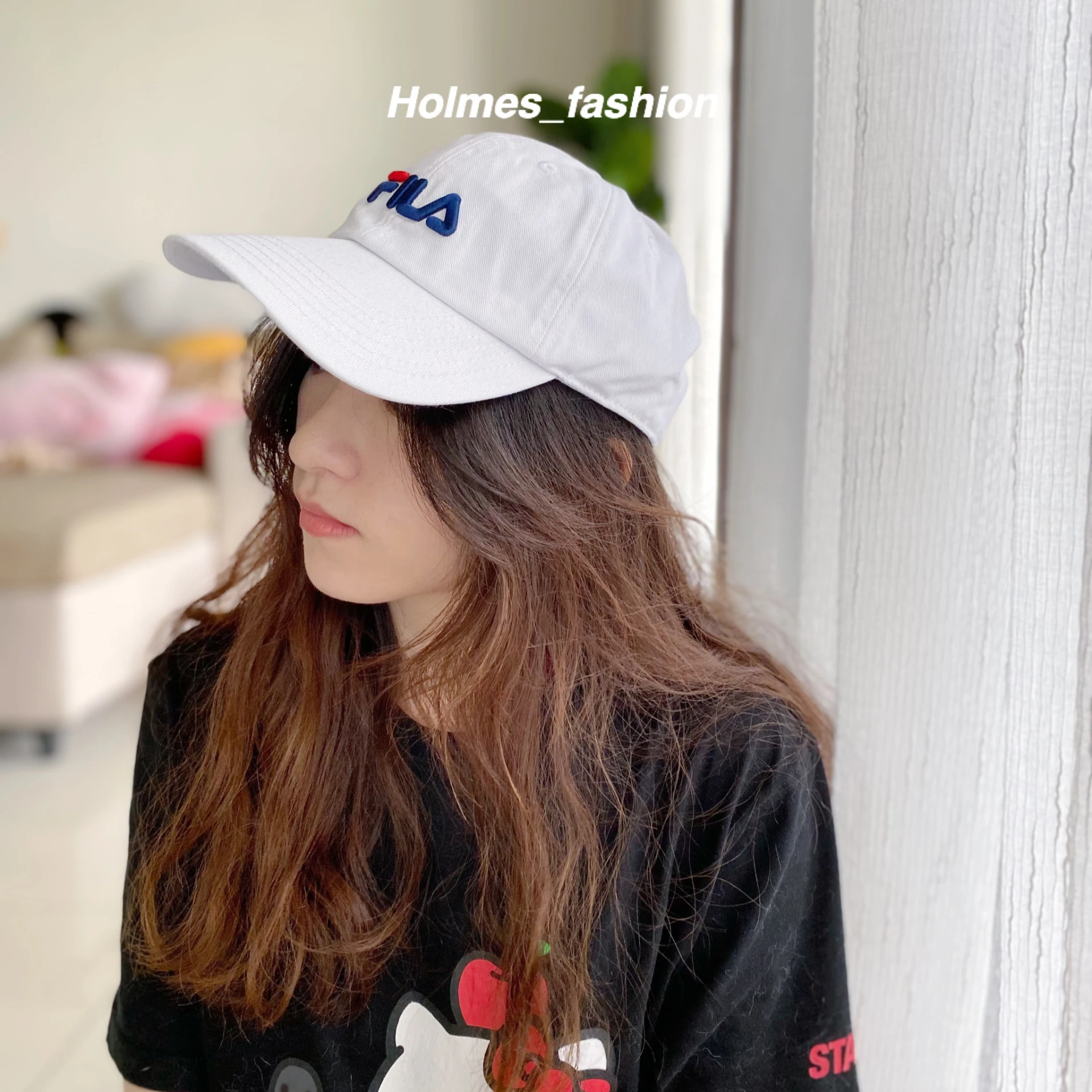 [Holmes]FILA CAP 老帽 刺繡 白色 國外限定