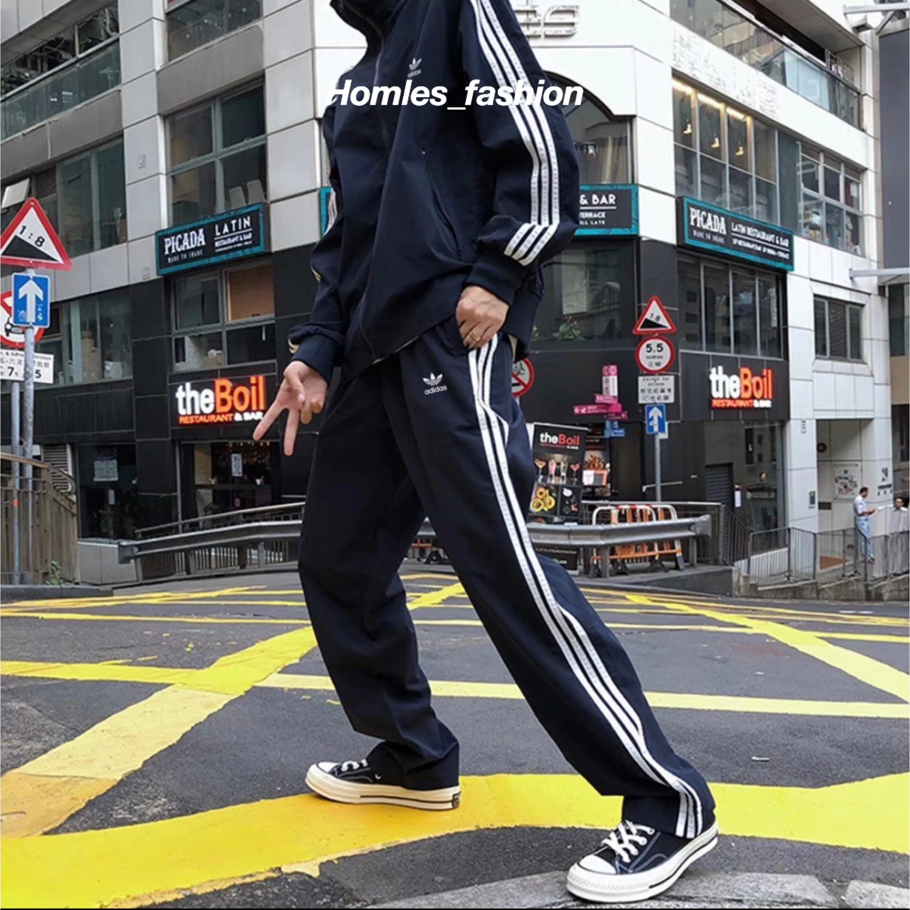 [Holmes]ADIDAS BECKENBAUER TRACK PANTS 三葉草 三線長褲 SIZE S 窄版 CW1269