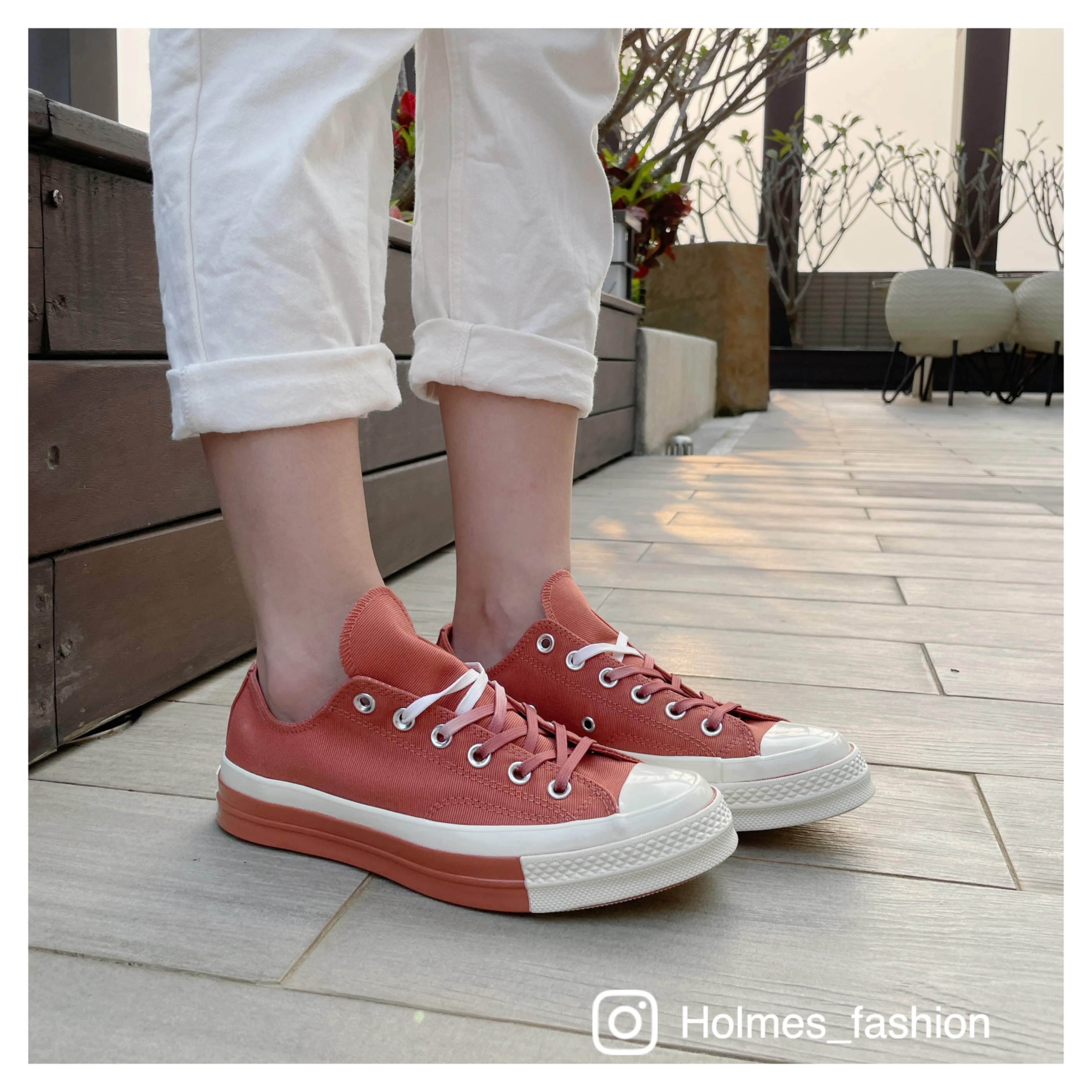 [Holmes]CONVERSE 1970 161672C 低筒漸層 帆布鞋 棗紅色 24.5CM