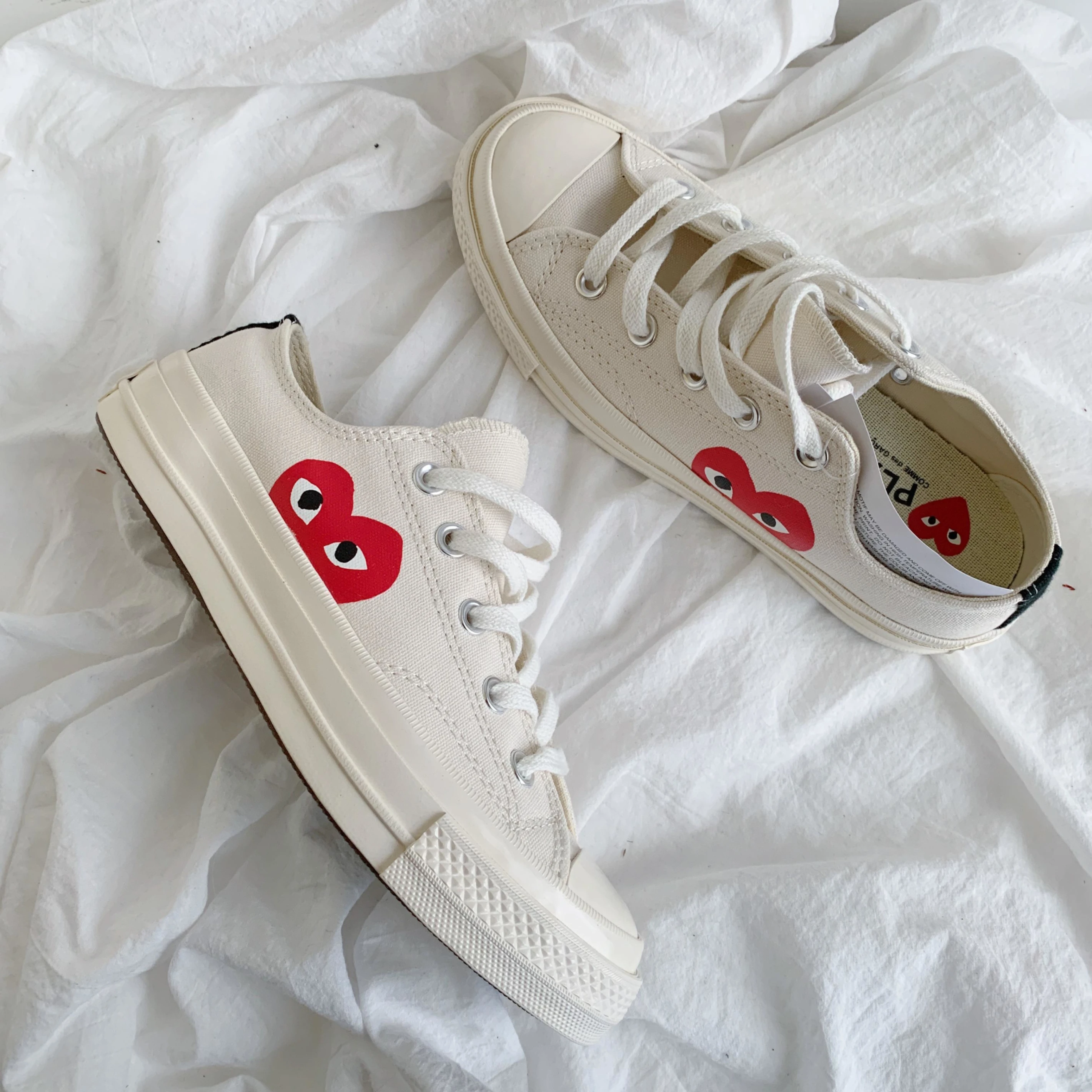 [Holmes]Converse X COMME des GARCONS 低筒帆布鞋 CDG 白色