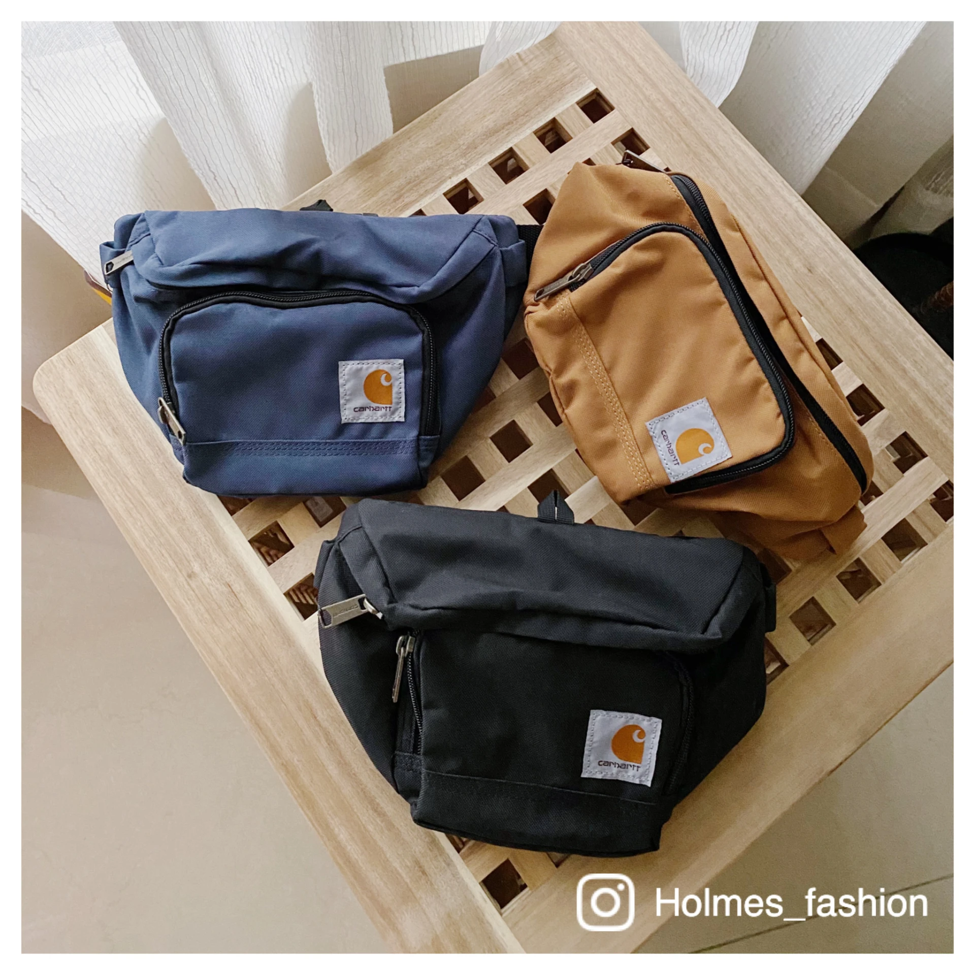 [Holmes]CARHARTT Waist Pack 雙隔層 腰包 黑色 B205043