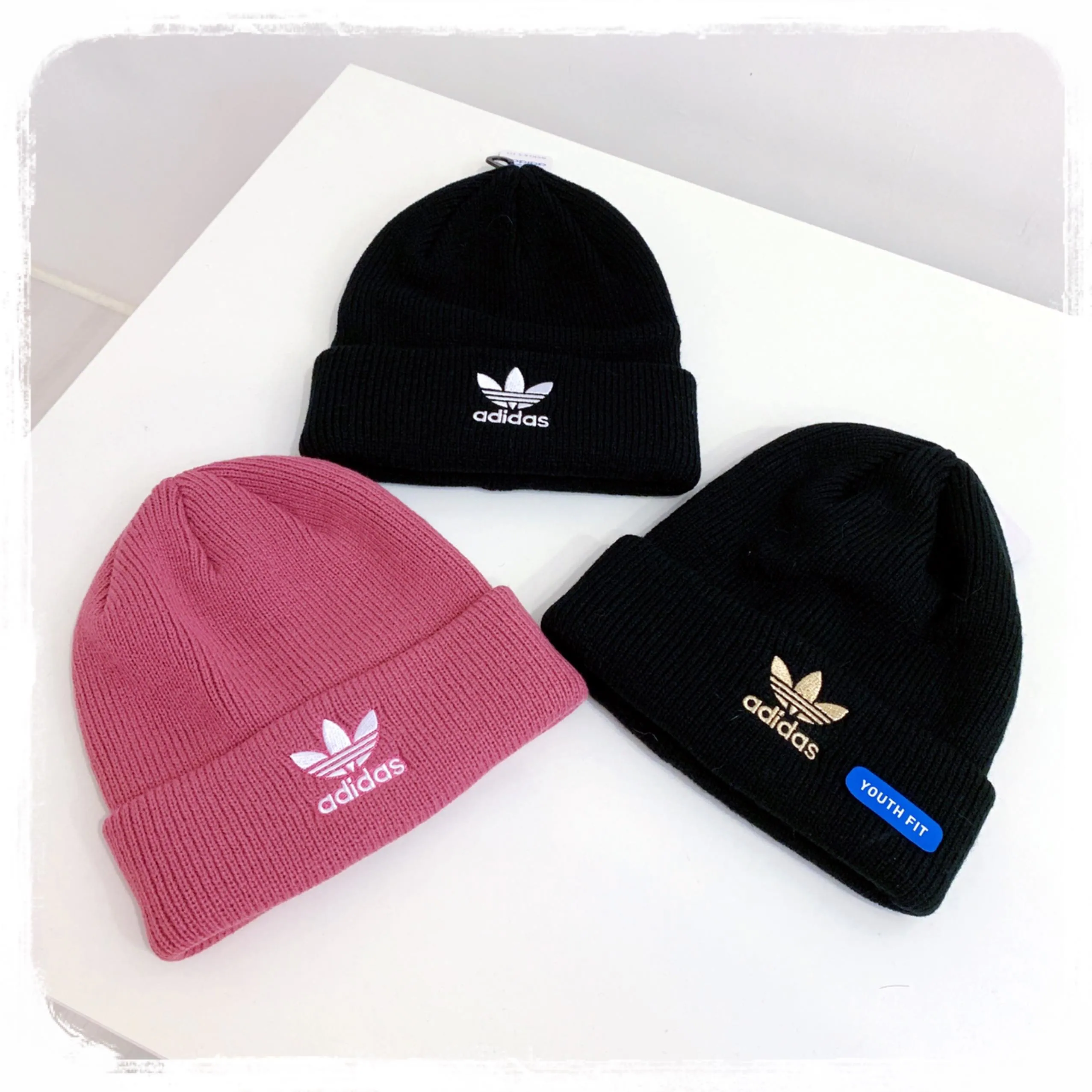 [Holmes]ADIDAS ORIGINALS 三葉草 刺繡小標 毛帽