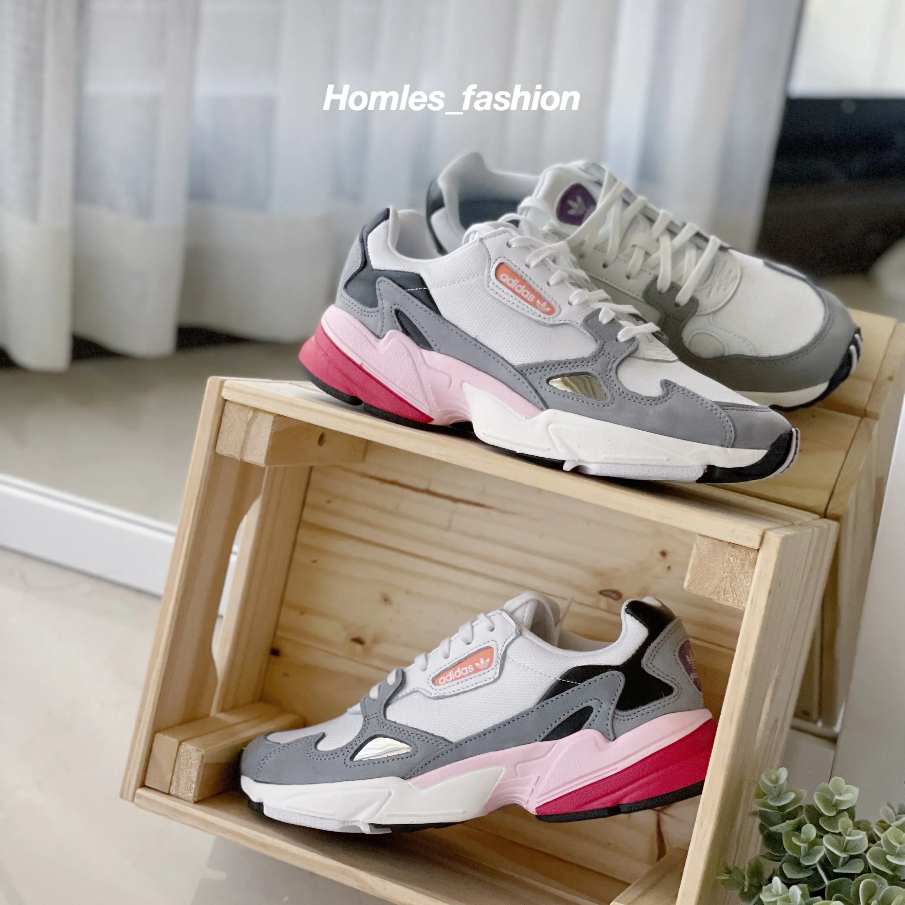 [Holmes]ADIDAS FALCON CG6214 白灰粉 糖果色 老爹鞋 增高鞋