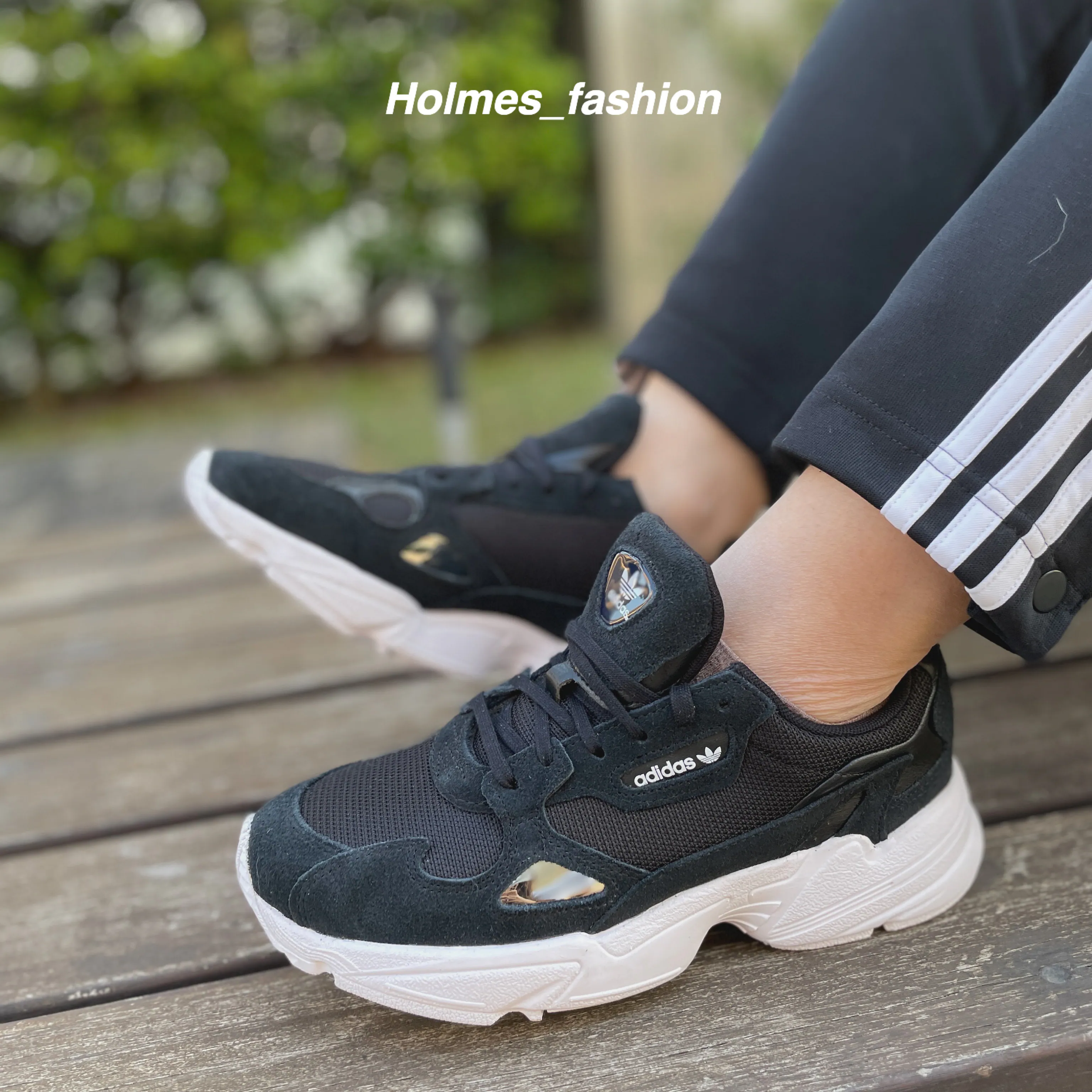 [Holmes]ADIDAS FALCON W B28129 黑白 老爹鞋 增高鞋