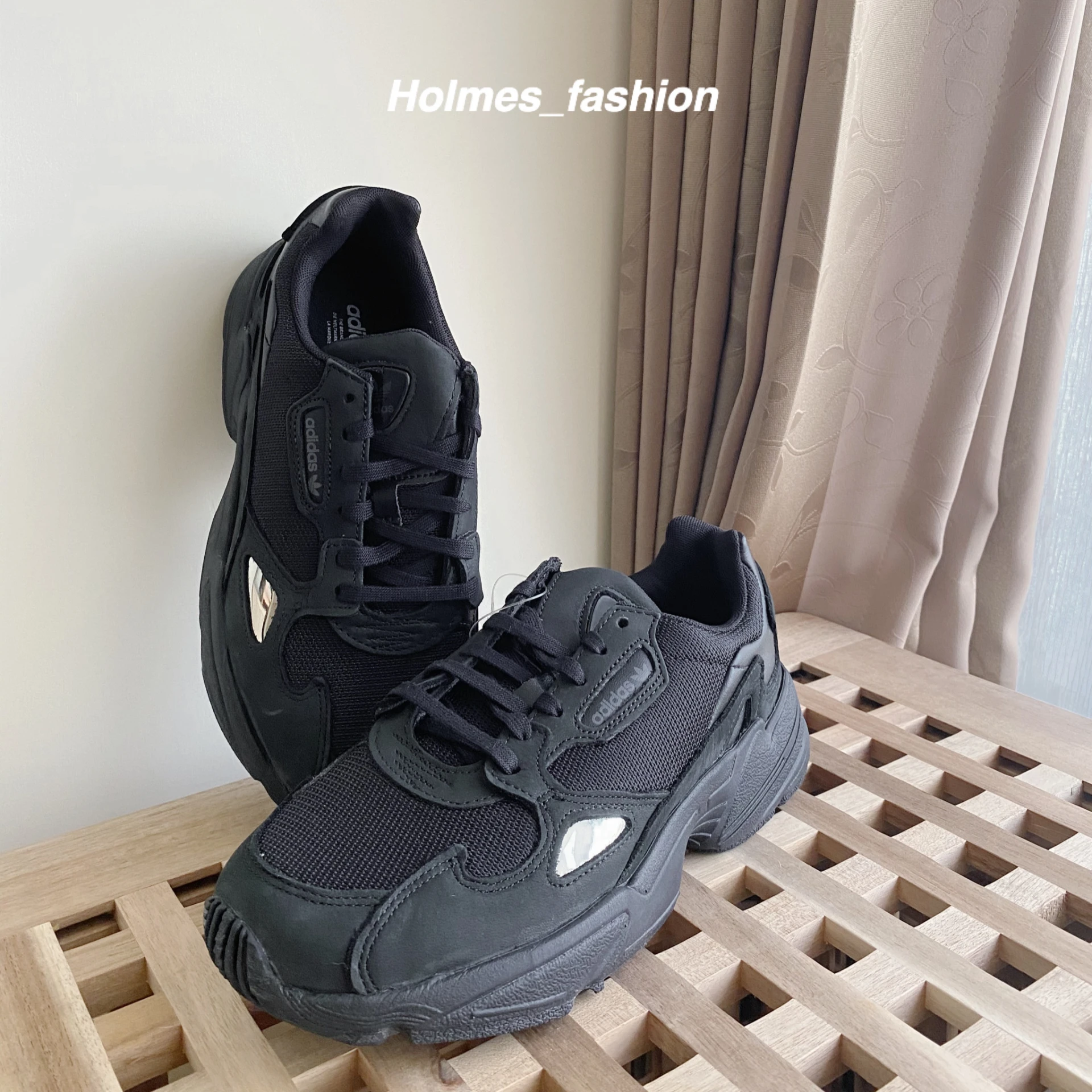 [Holmes]ADIDAS FALCON G26880 全黑 老爹鞋 增高