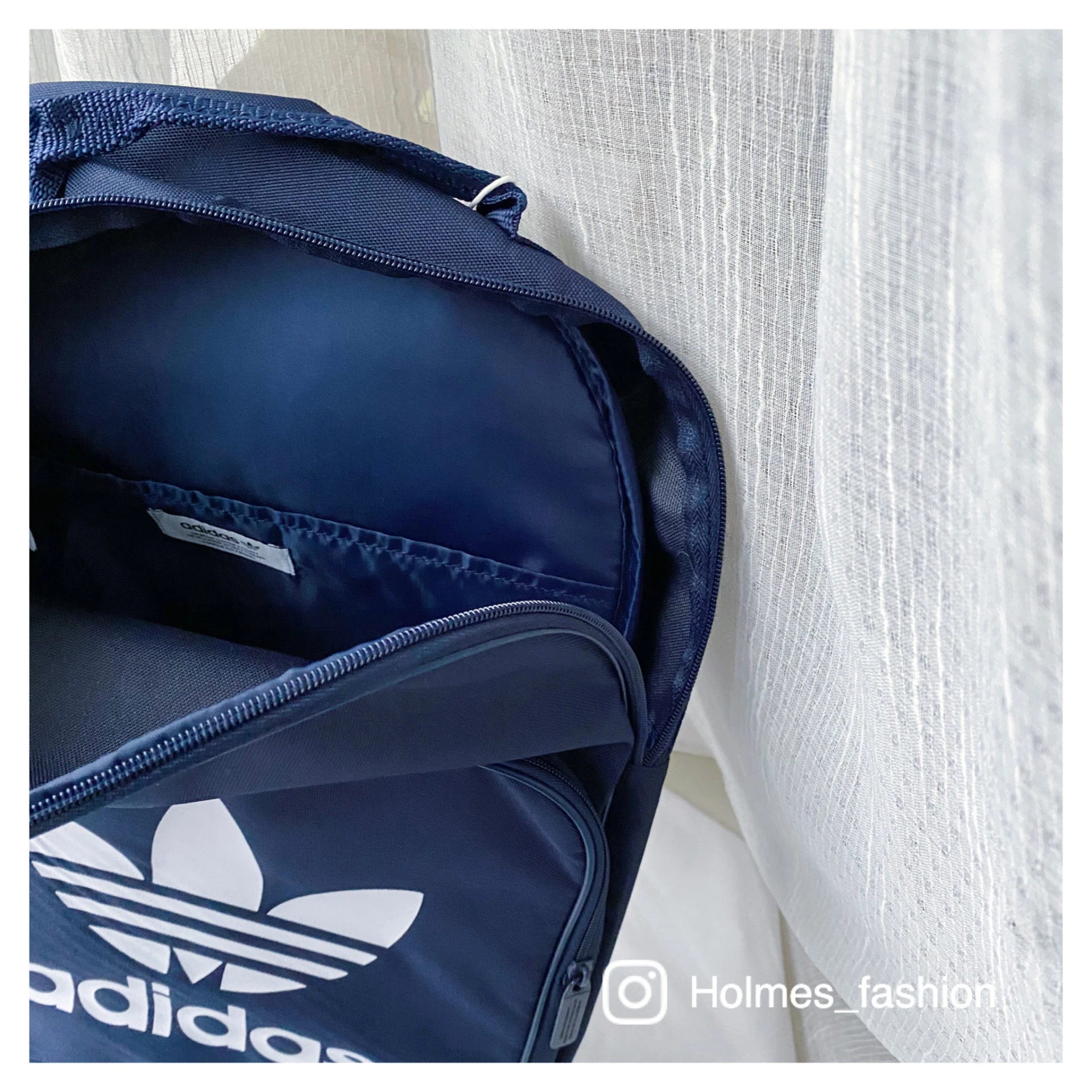 [Holmes]ADIDAS 大三葉草 後背包  BK6724  深藍色