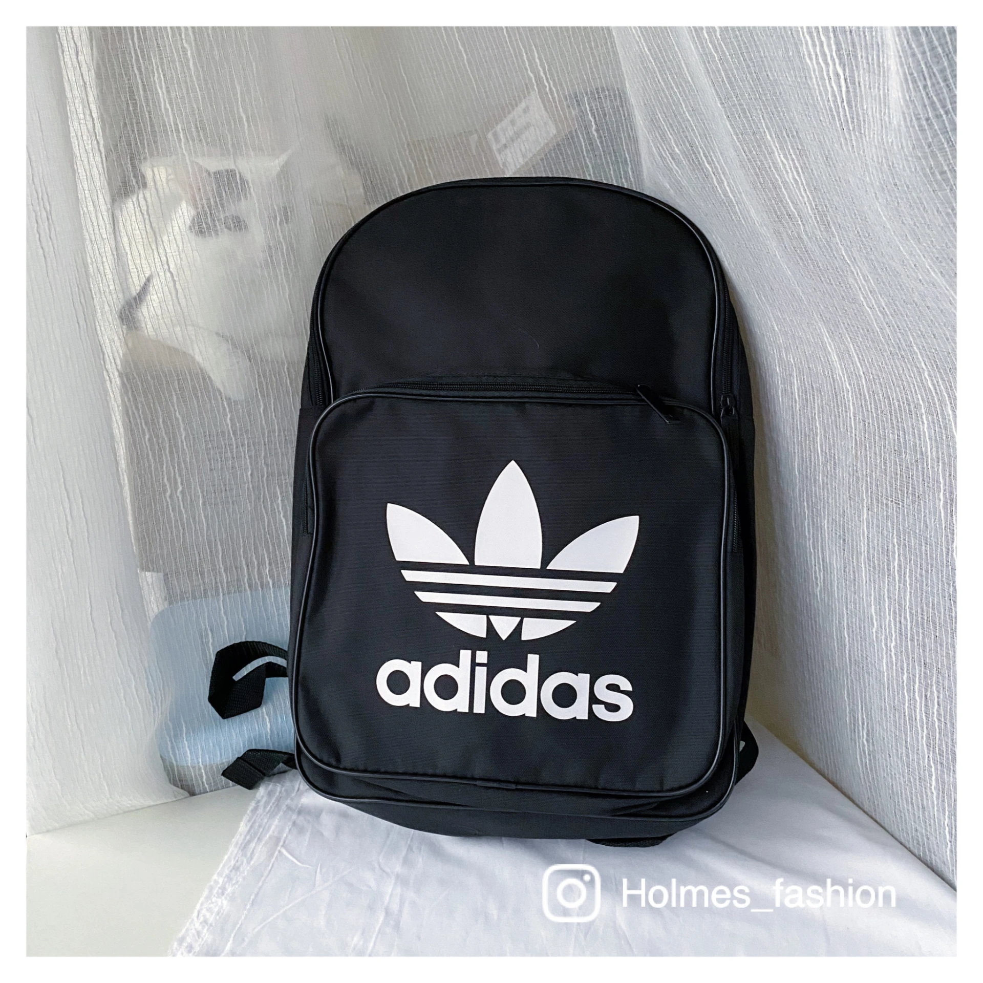 [Holmes]ADIDAS 大三葉草 後背包 BK6723 黑白