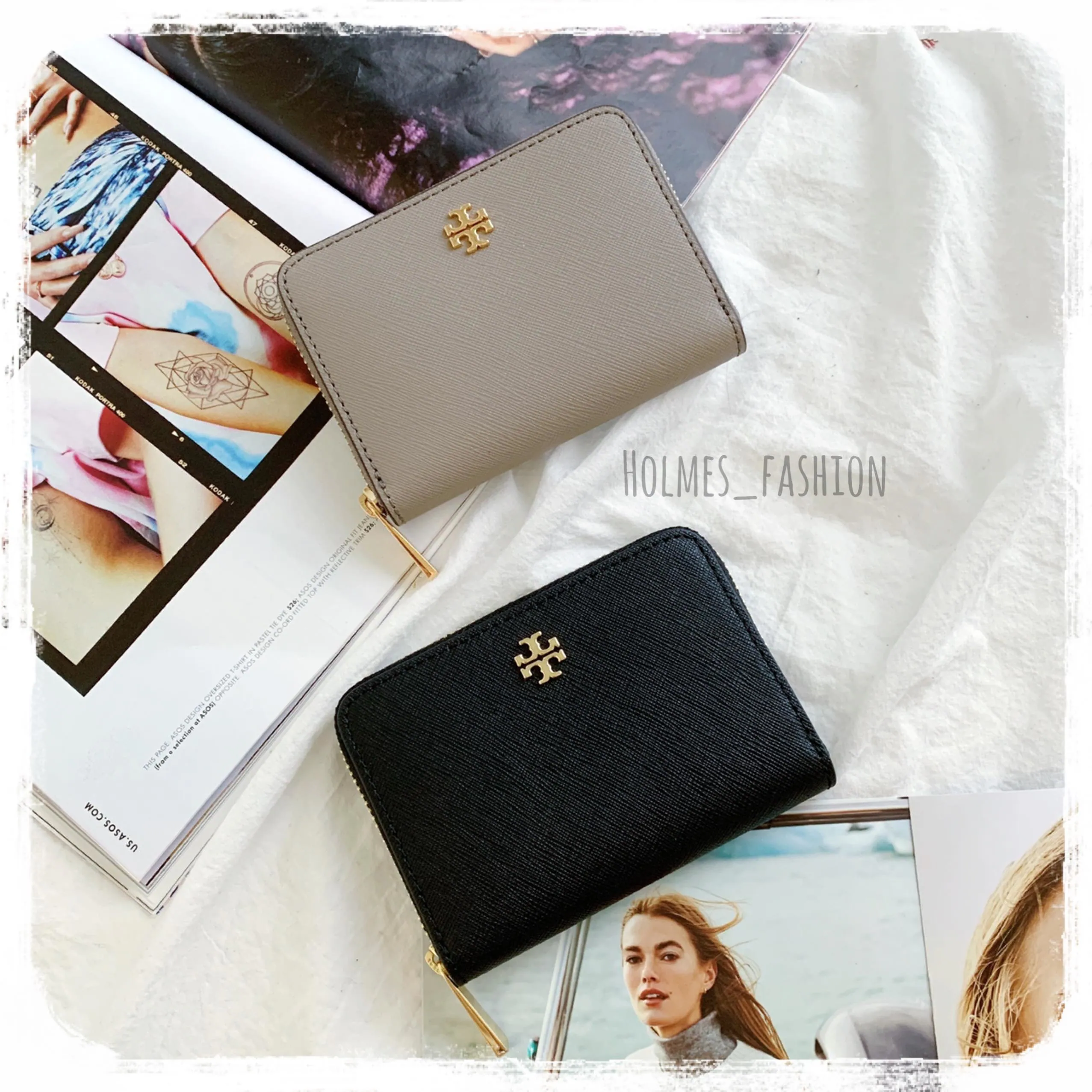 [Holmes]TORY BURCH 零錢包 TB零錢包 黑色 灰色
