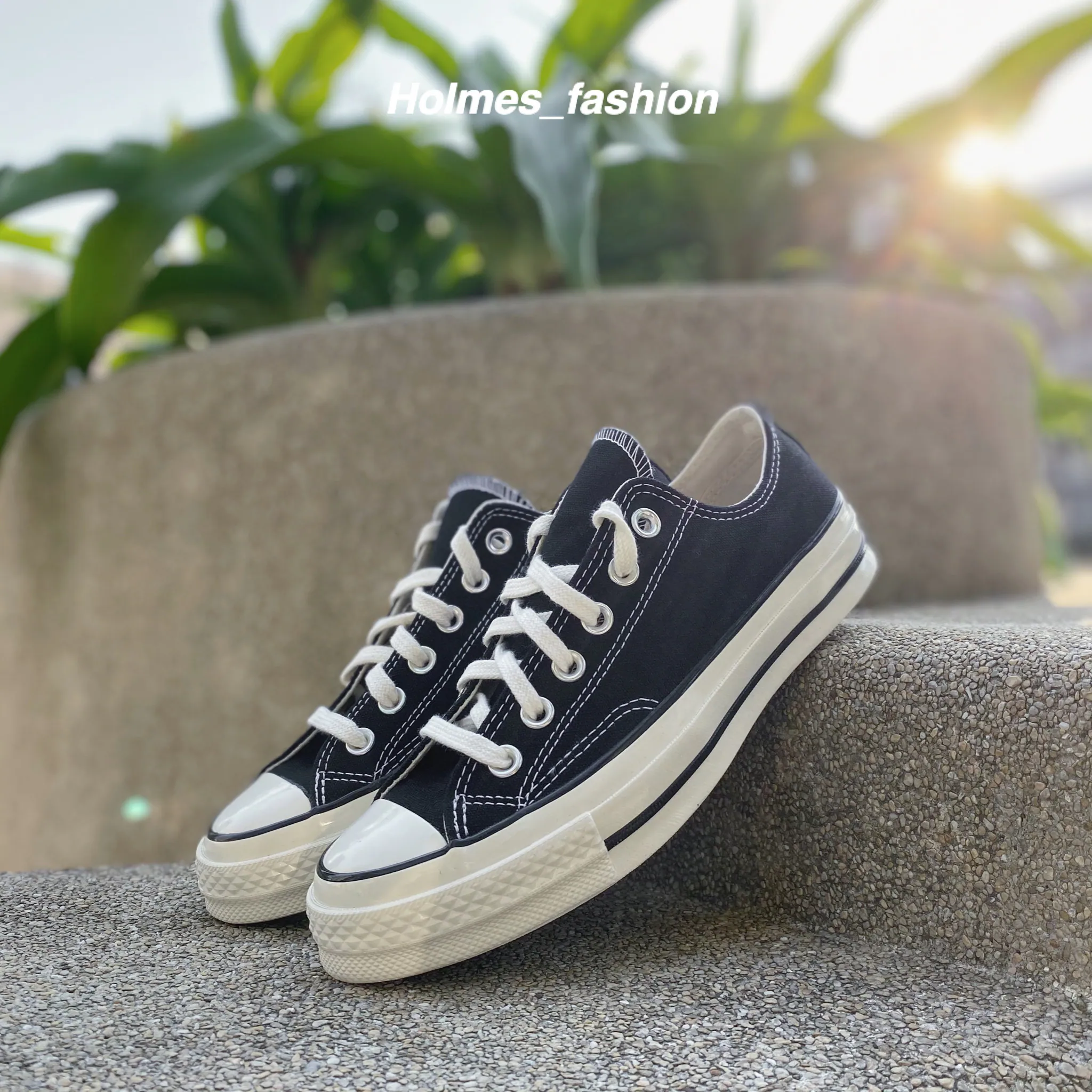 [Holmes]CONVERSE 1970 低筒 黑白 基本款 帆布鞋 奶油底 162058C