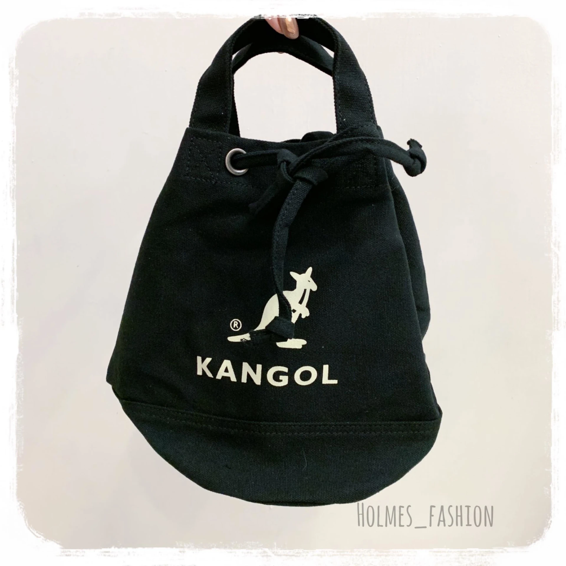 [Holmes]KANGOL 袋鼠 水桶包 黑色 奶茶色 深藍牛仔 草綠色 韓版支線