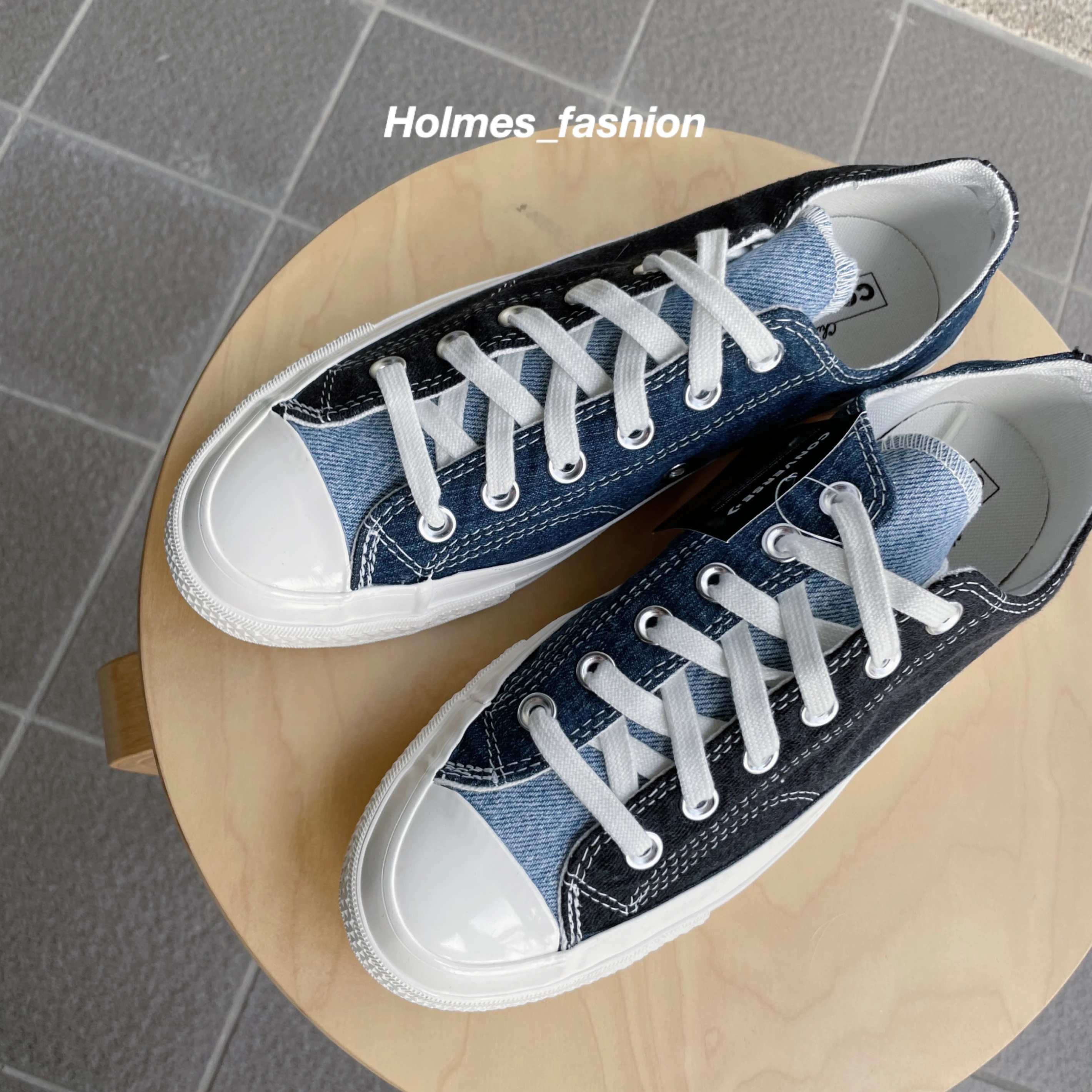 [Holmes]CONVERSE 19 F/W 1970 拼接三色牛仔布RENEW 低筒166287C