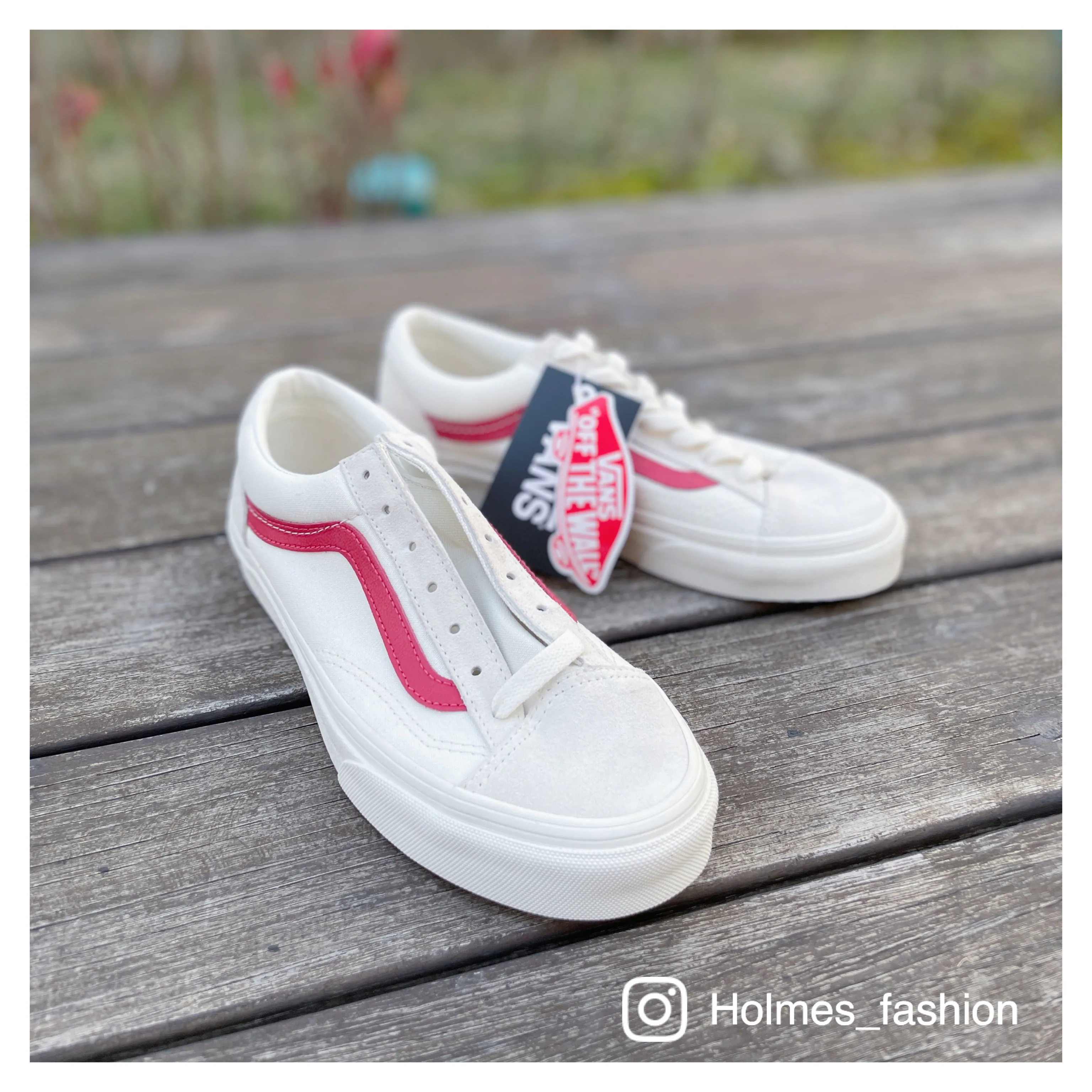 [Holmes]VANS STYLE 36 白紅 GD實穿款 零碼出清特賣