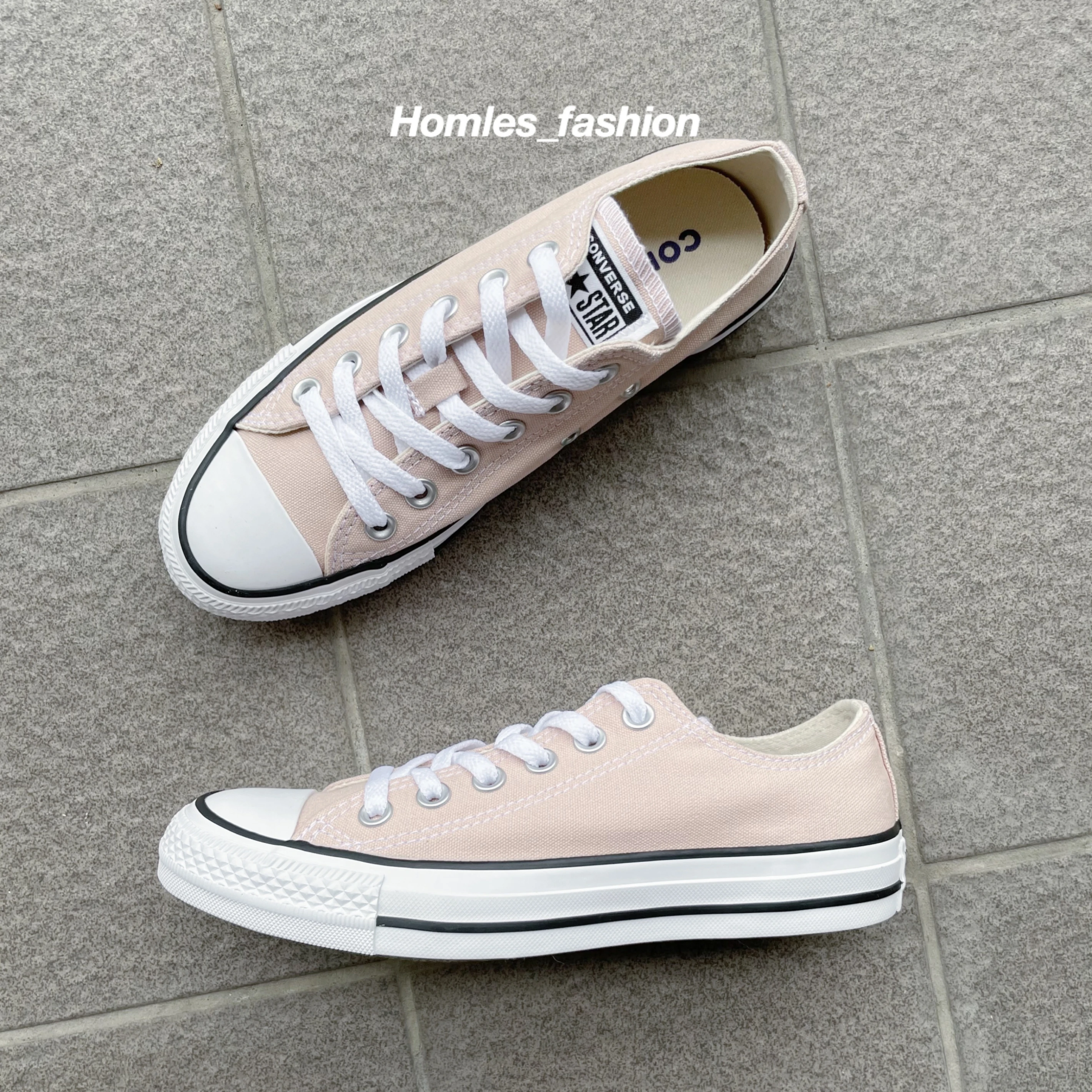 [Holmes]CONVERSE ALL STAR 歐美限定款 淡粉卡其 玫瑰奶茶色 164296F
