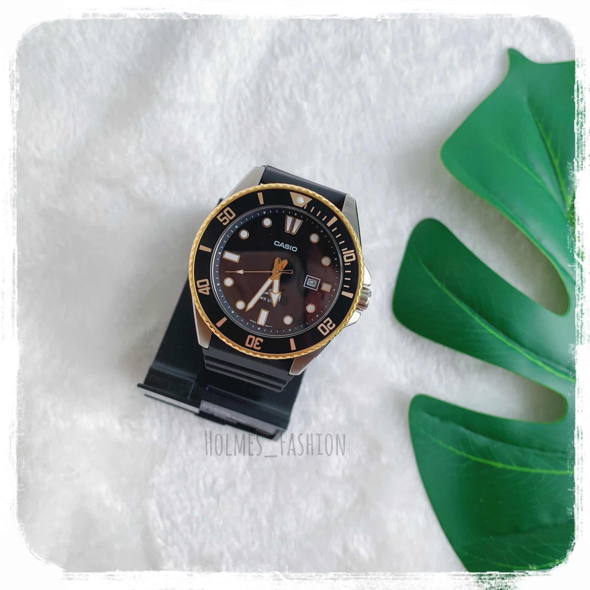 [Holmes]Casio 槍魚系列 黑水鬼黑金 矽膠錶帶