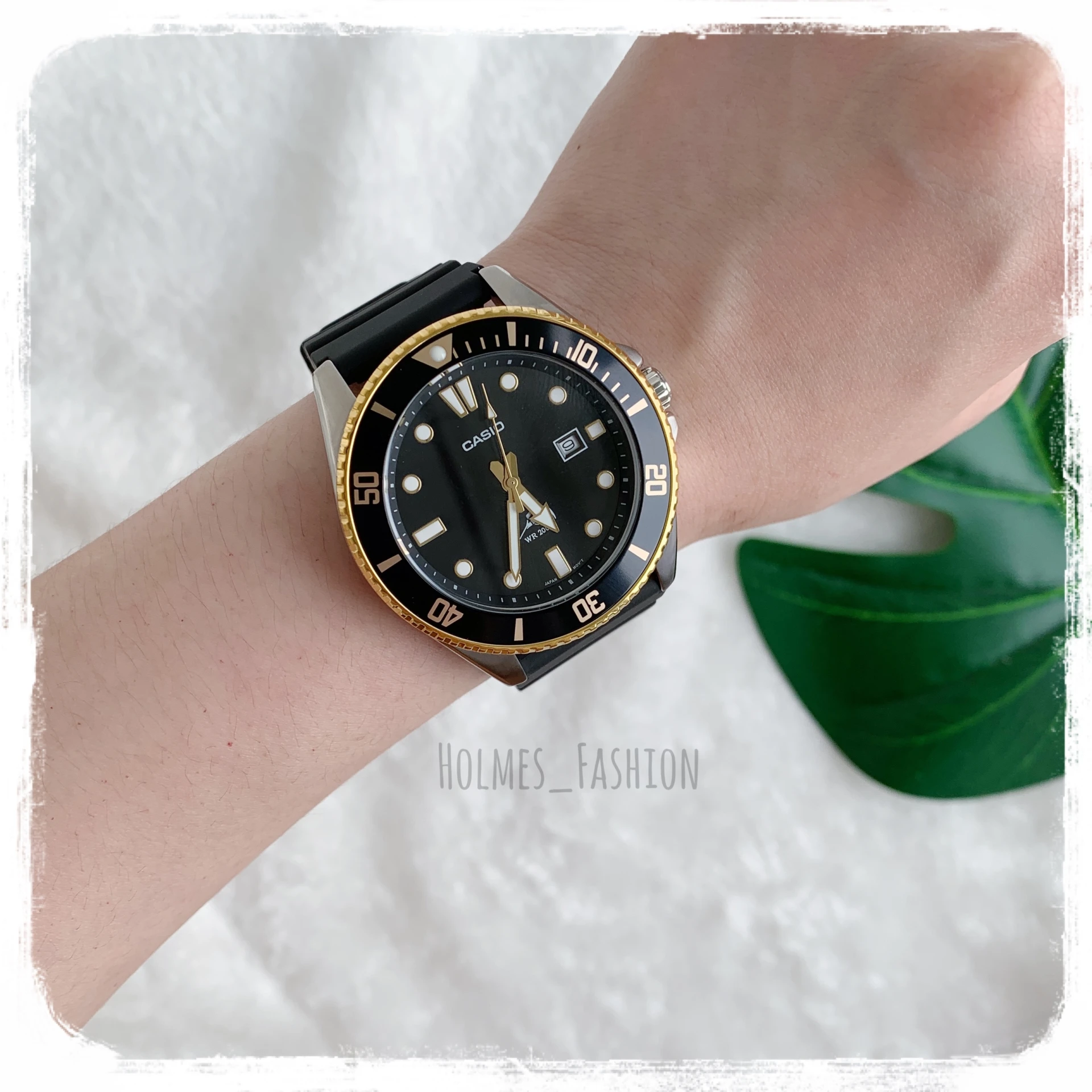 [Holmes]Casio 槍魚系列 黑水鬼黑金 矽膠錶帶