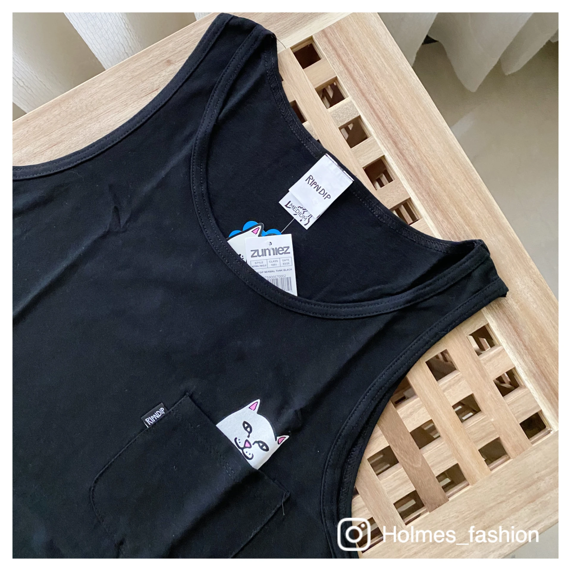 [Holmes]RIPNDIP 中指貓 口袋 背心TANK 黑色
