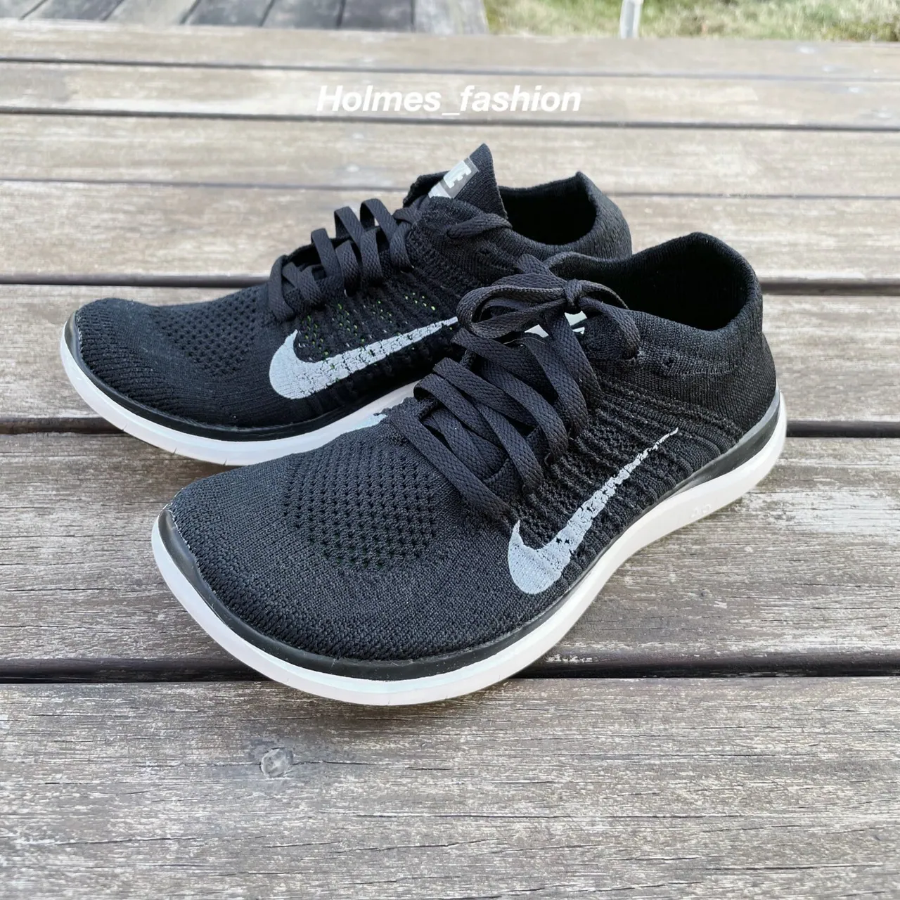 [Holmes]NIKE FREE 4.0 FLYKNIT 黑白 編織鞋面