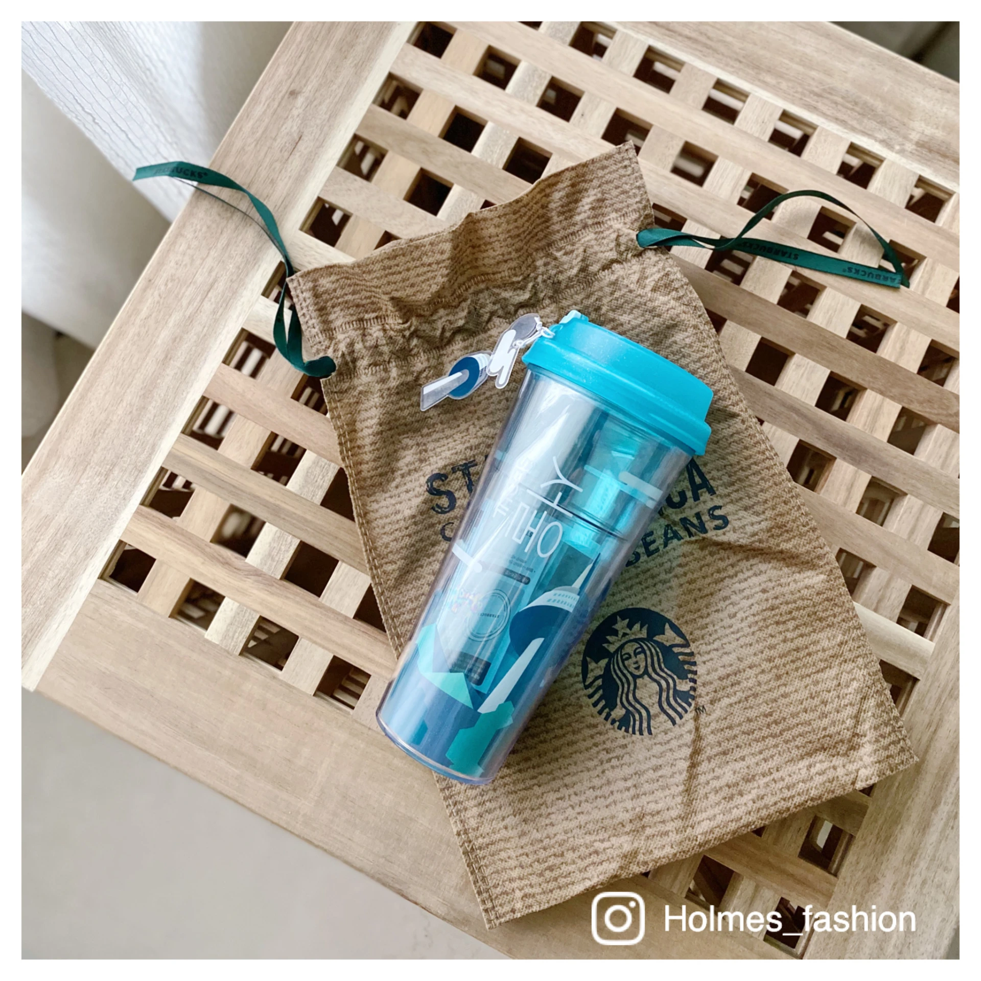 [Holmes]STARBUCKS 韓國星巴克限定 城市隨行杯 藍綠色 首爾塔