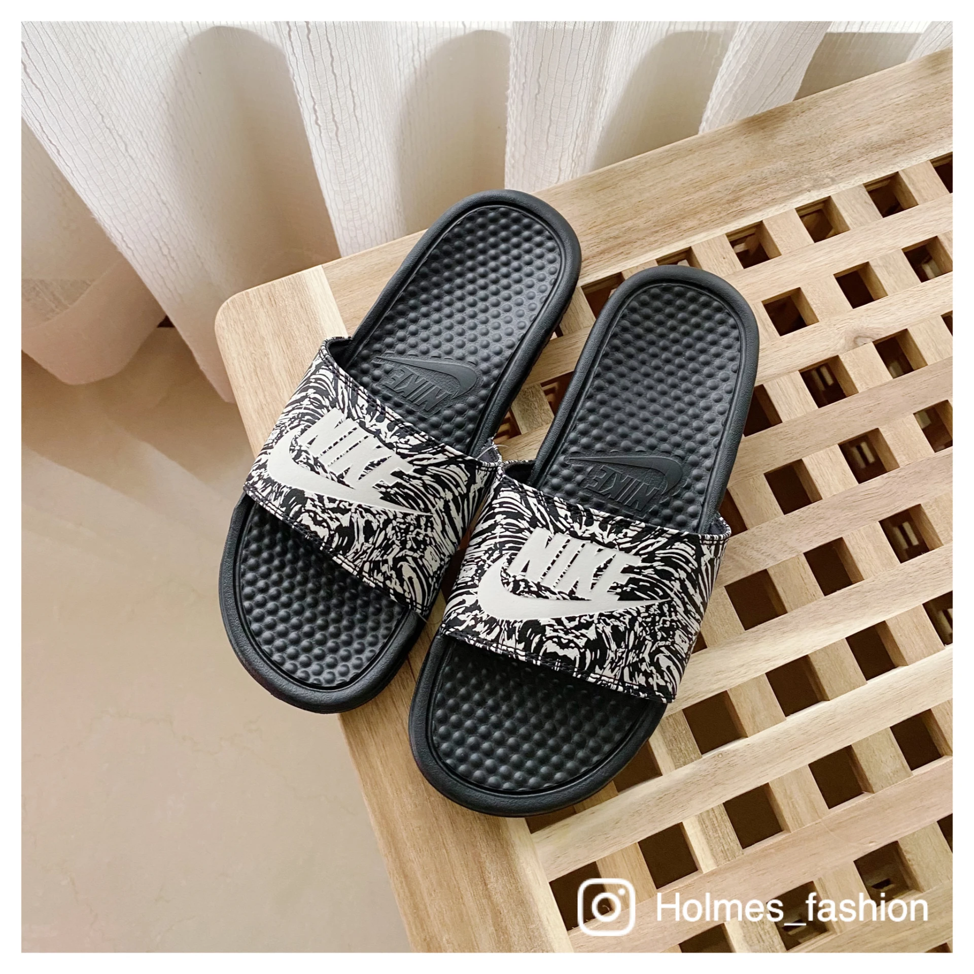 [Holmes]NIKE 海綿拖鞋 爆裂紋路 631261-006