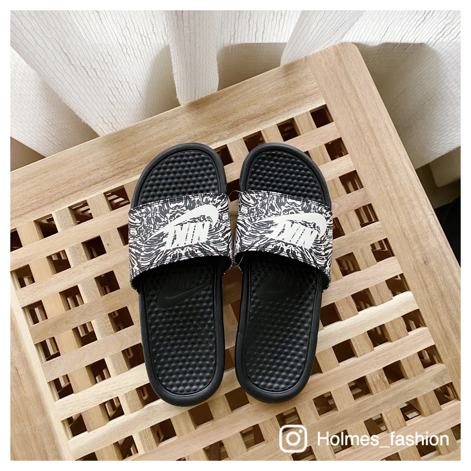 [Holmes]NIKE 海綿拖鞋 爆裂紋路 631261-006