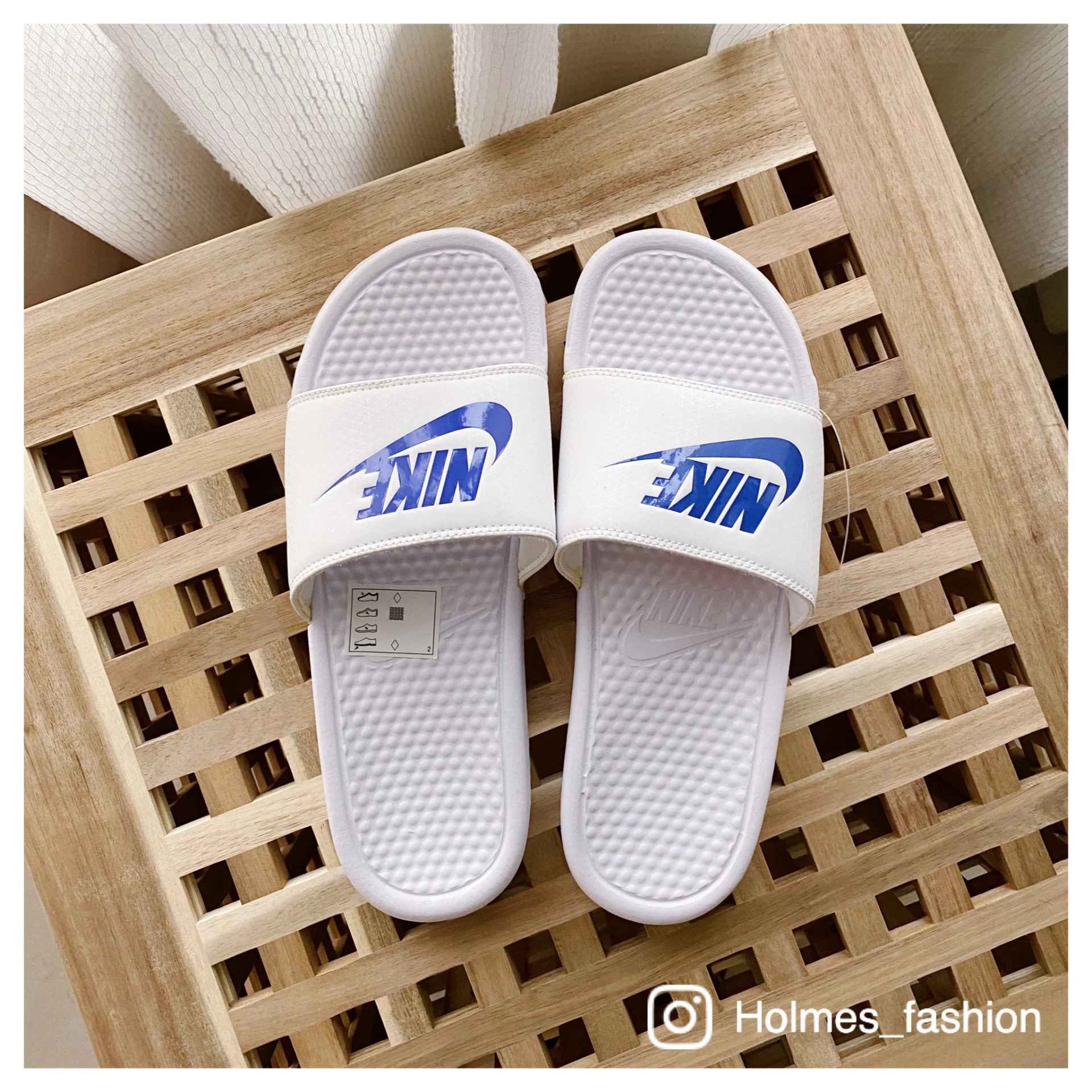 [Holmes]NIKE 海綿拖鞋 白藍色 343880-102
