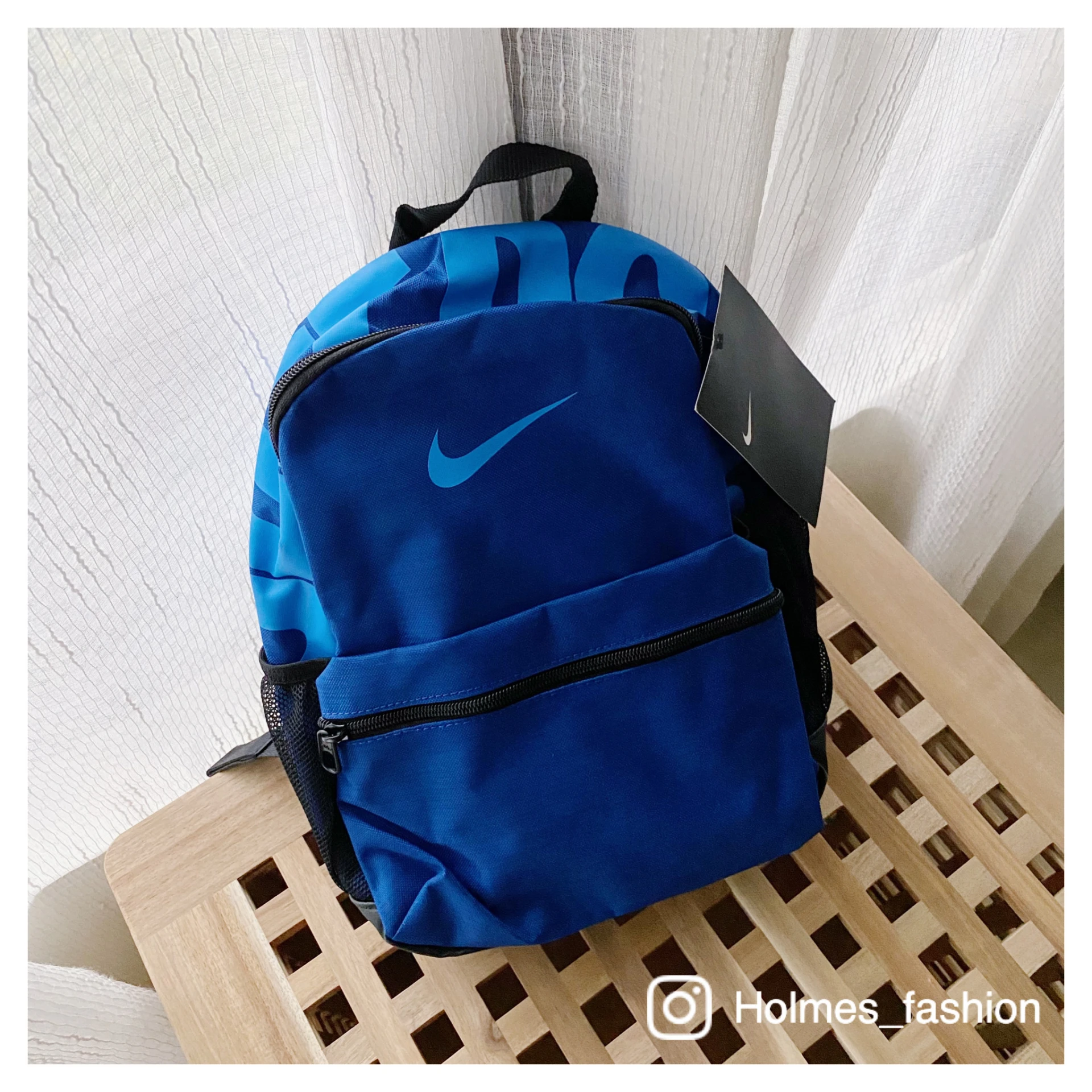 [Holmes]NIKE JUST DO IT 小後背包 藍色 BA5559-431