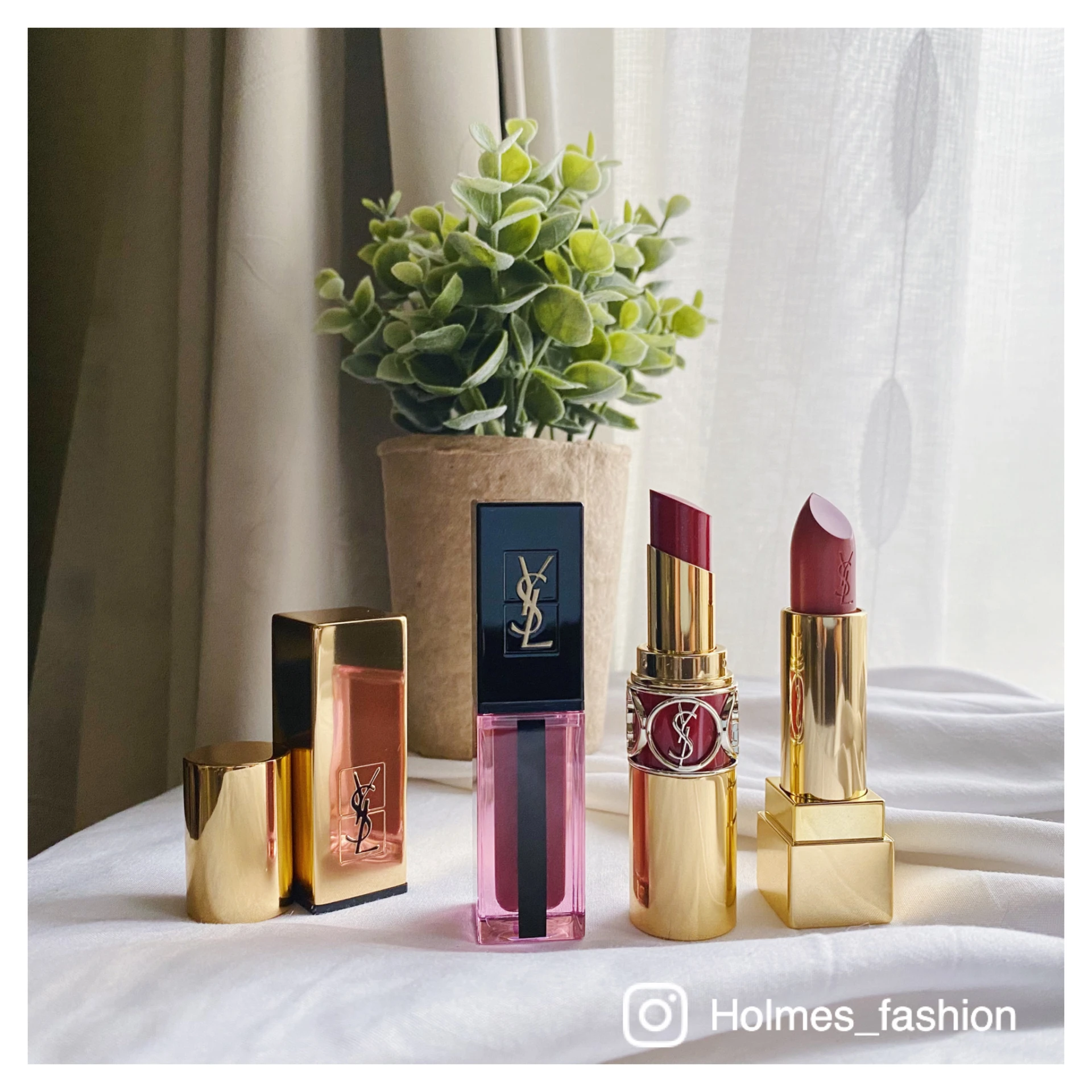 [Holmes]YVES SAINT LAURENT YSL 正裝唇膏四件組 含化妝包