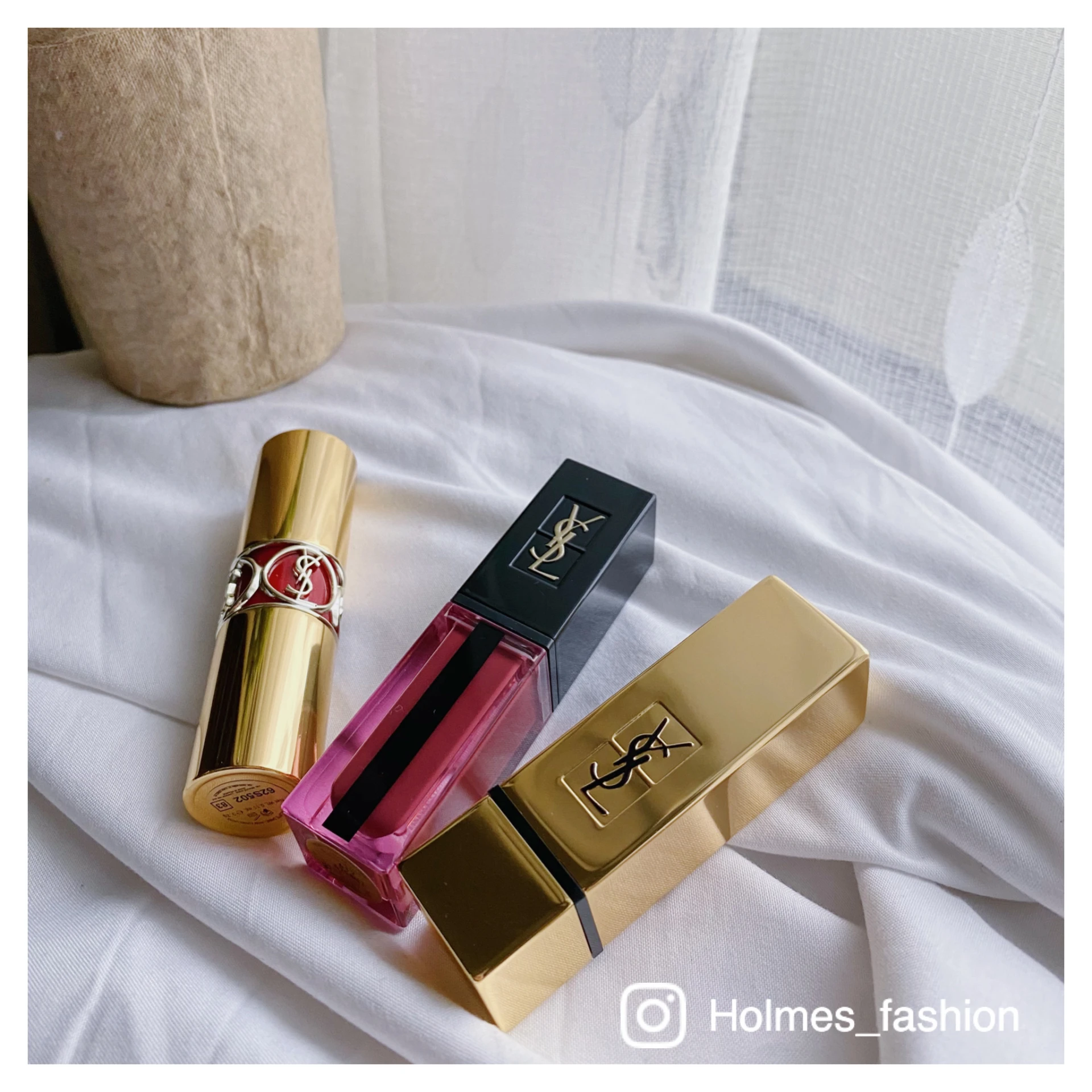 [Holmes]YVES SAINT LAURENT YSL 正裝唇膏四件組 含化妝包