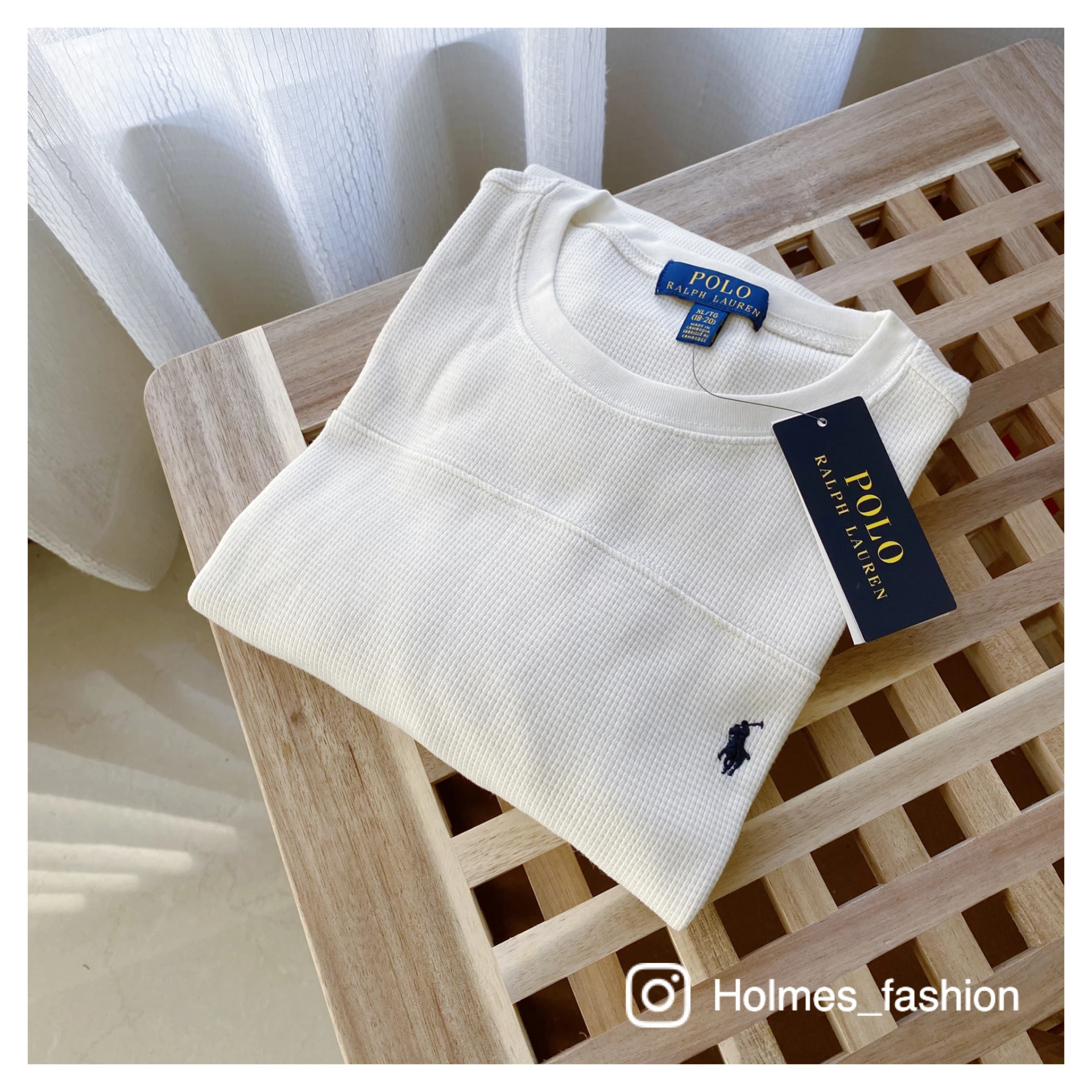 [Holmes]POLO RALPH LAUREN 大童版(青年版) 針織上衣 奶白