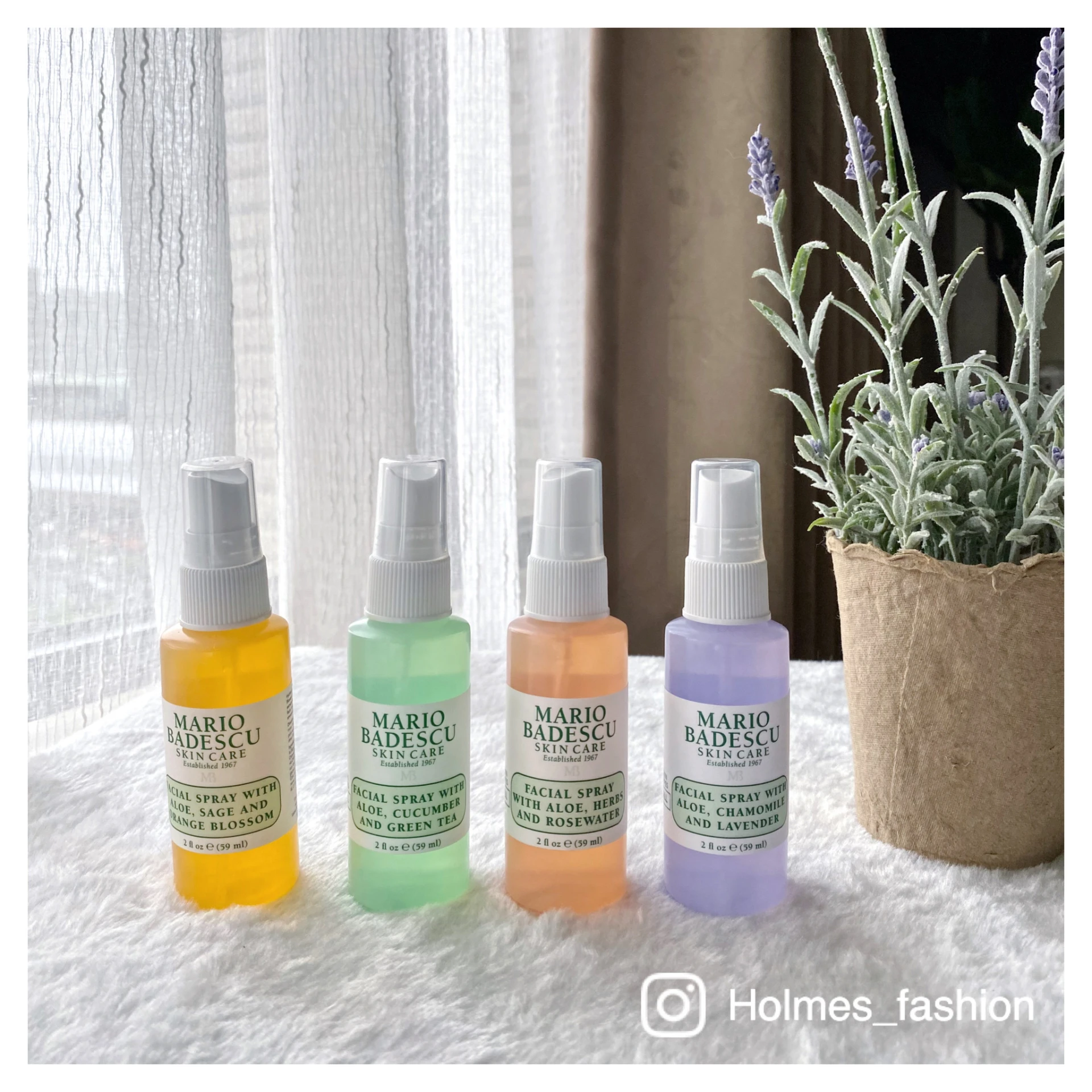 [Holmes]MARIO BADESCU 保濕噴霧 旅行四件組合 玫瑰/薄荷/薰衣草/橙花