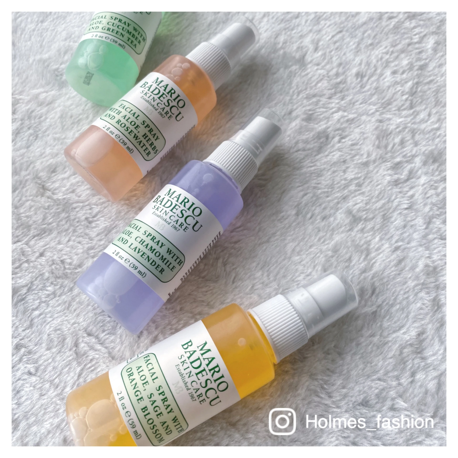 [Holmes]MARIO BADESCU 保濕噴霧 旅行四件組合 玫瑰/薄荷/薰衣草/橙花