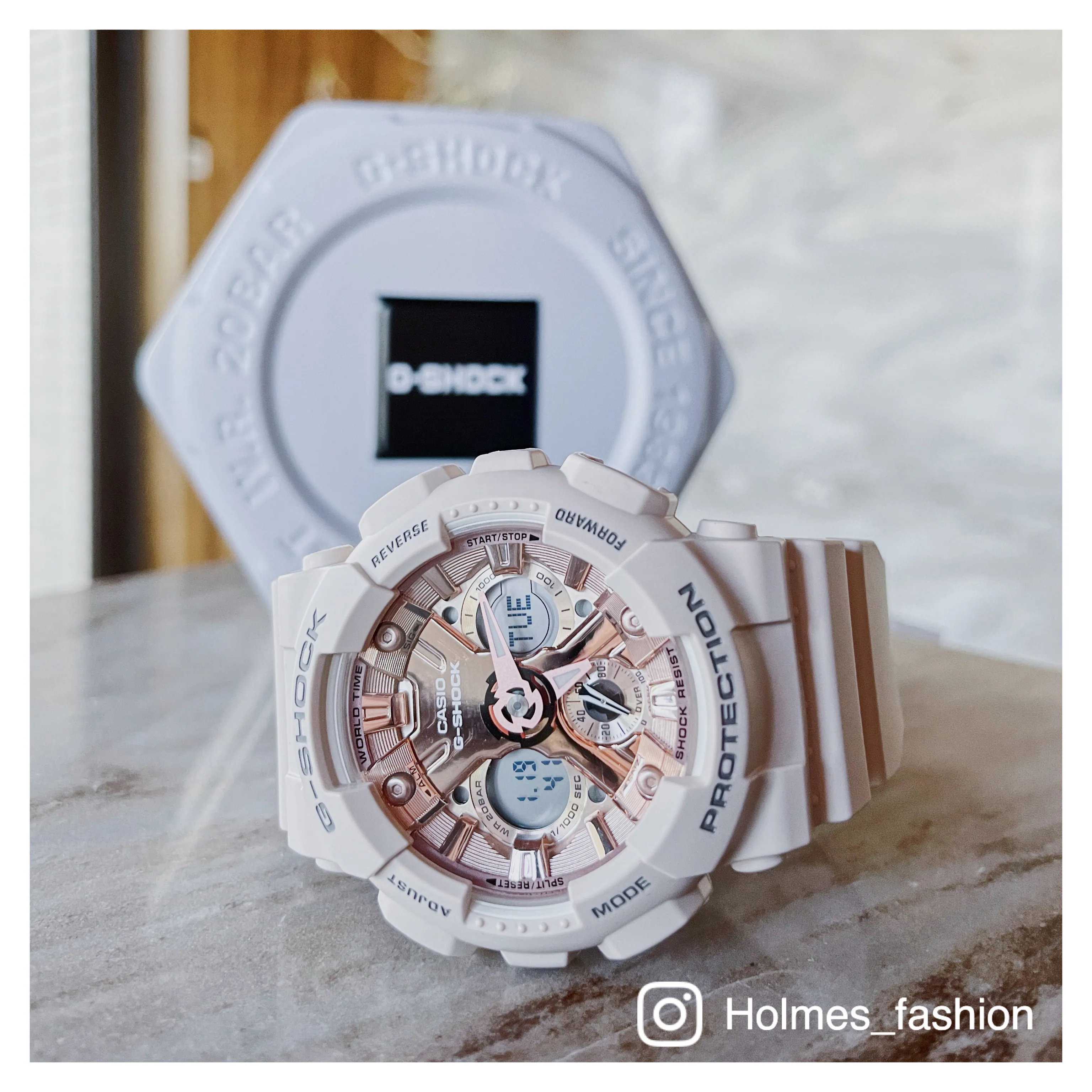 [Holmes]G-SHOCK 女錶 CS GMA S120MF-4A 粉 玫瑰金