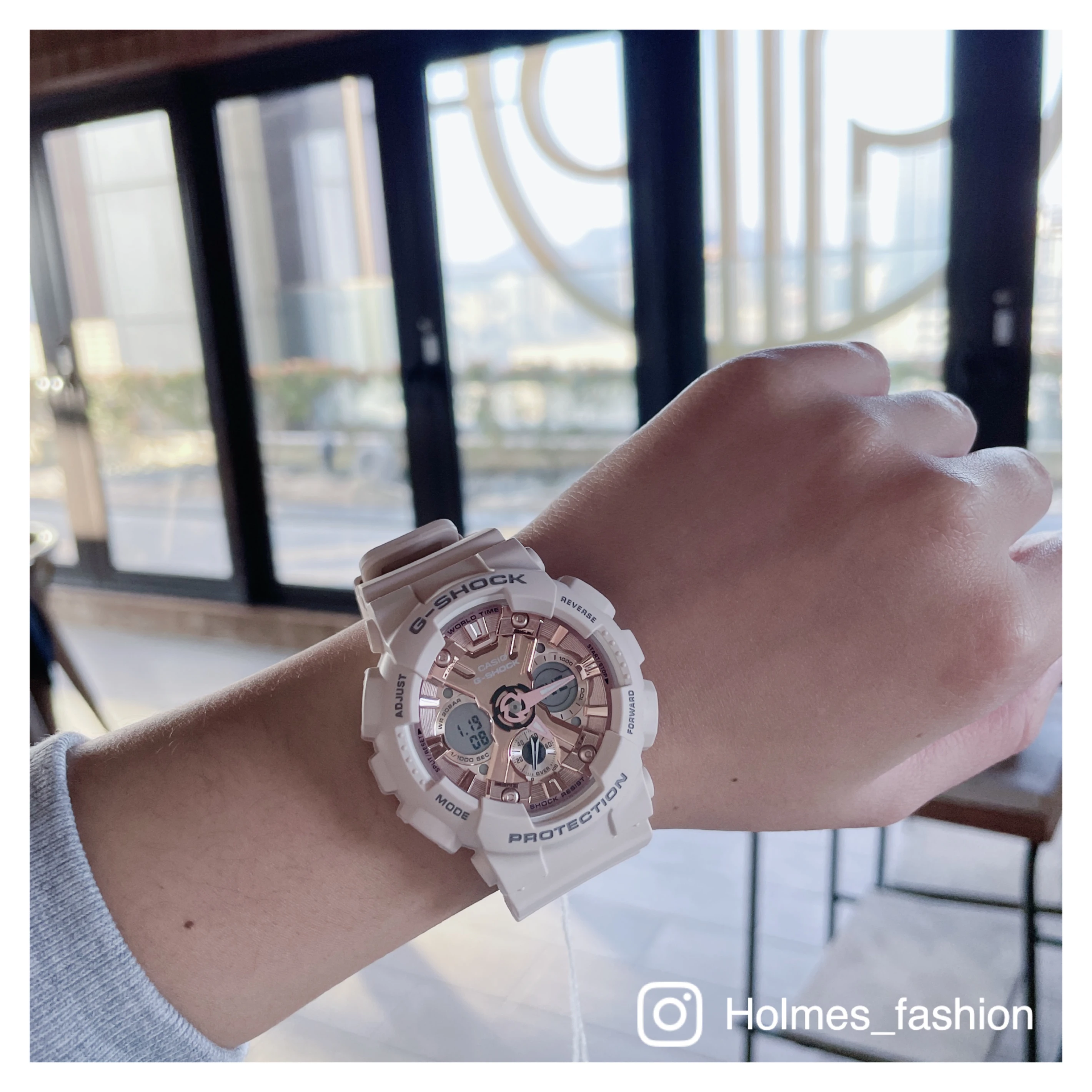 [Holmes]G-SHOCK 女錶 CS GMA S120MF-4A 粉 玫瑰金