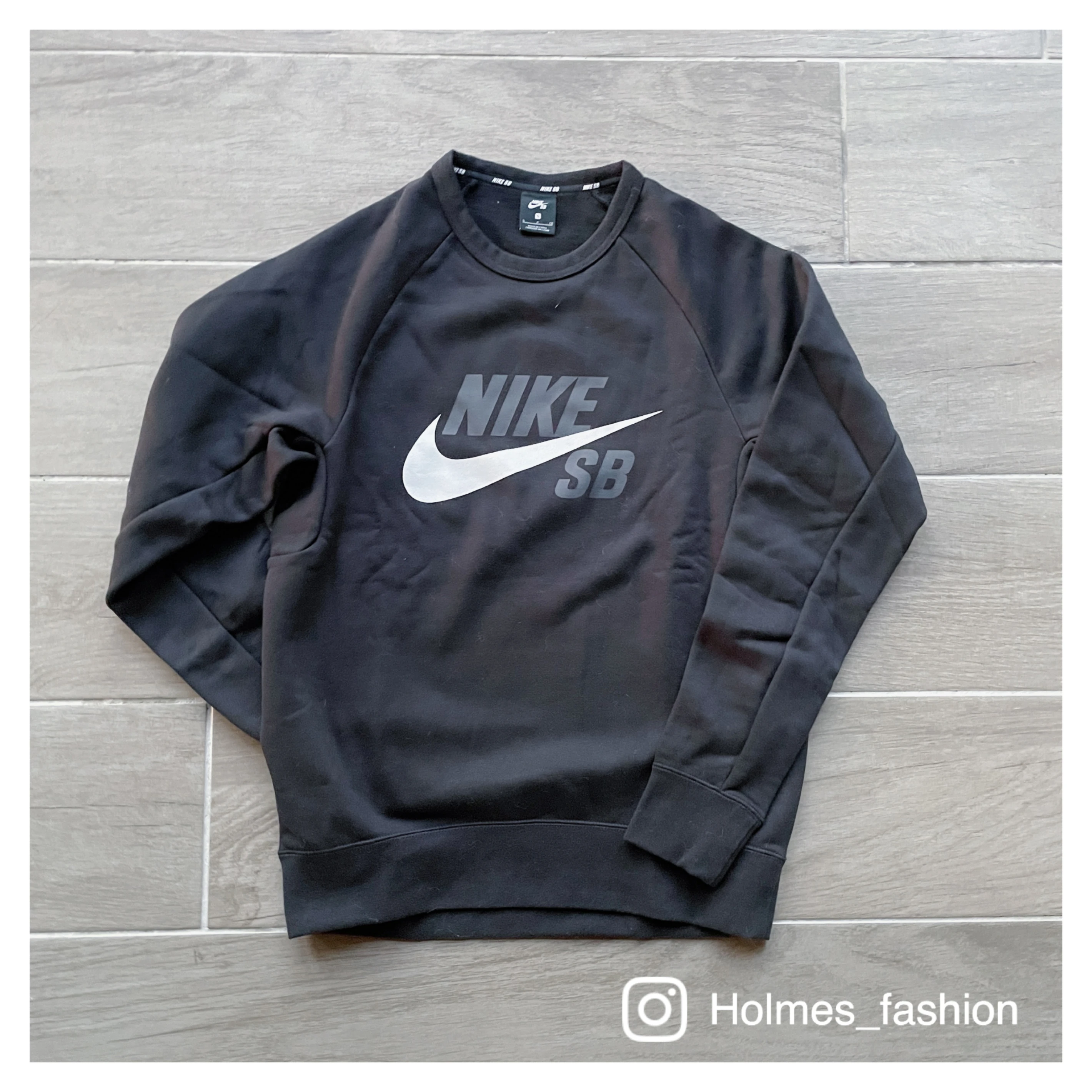 [Holmes]NIKE SB 刷毛 大學衛衣 大學踢 大學TEE 黑色 尺寸S
