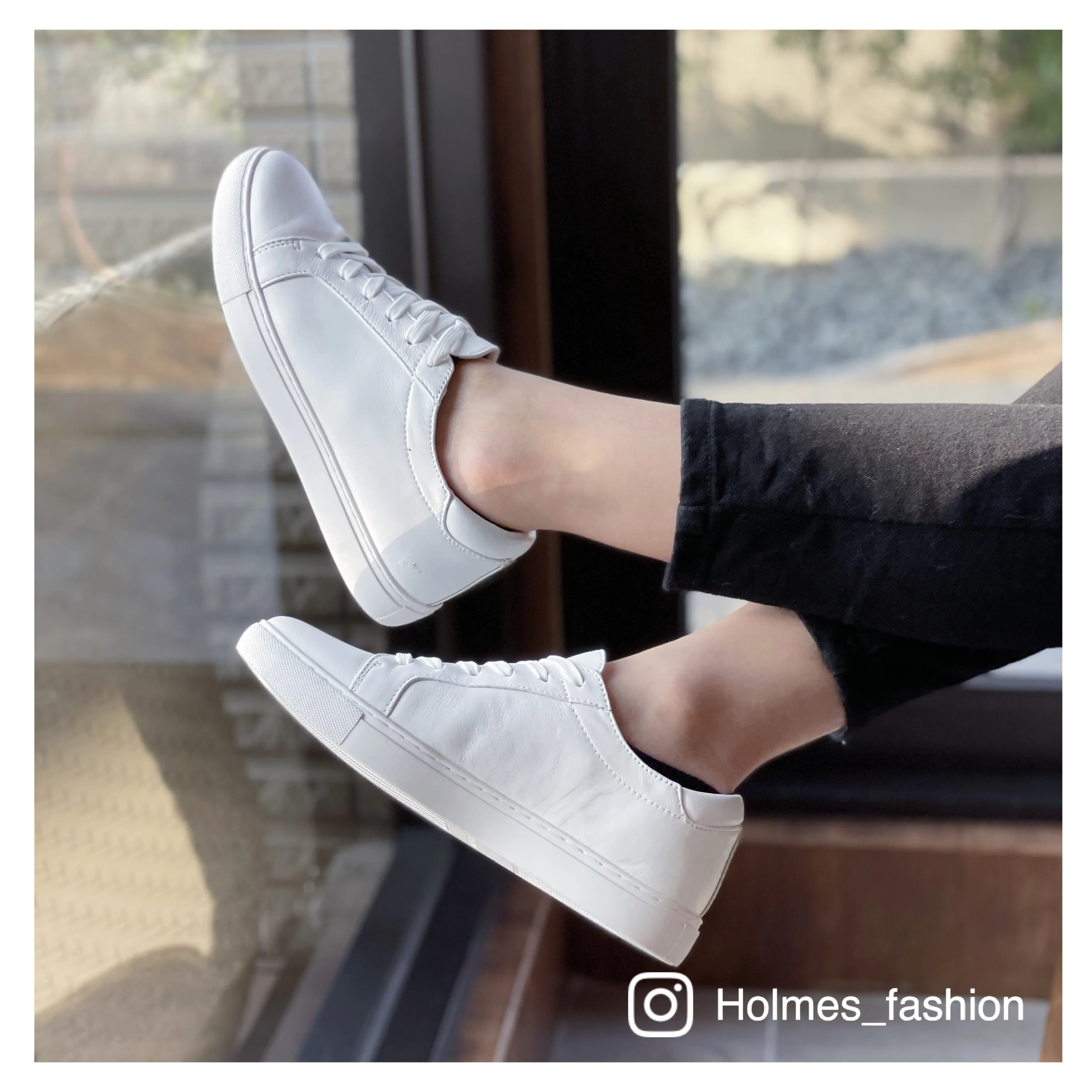 [Holmes]KENNETH COLE 真皮 耐穿 經典小白鞋 歐美明星愛用款  厚底內增高 白金色