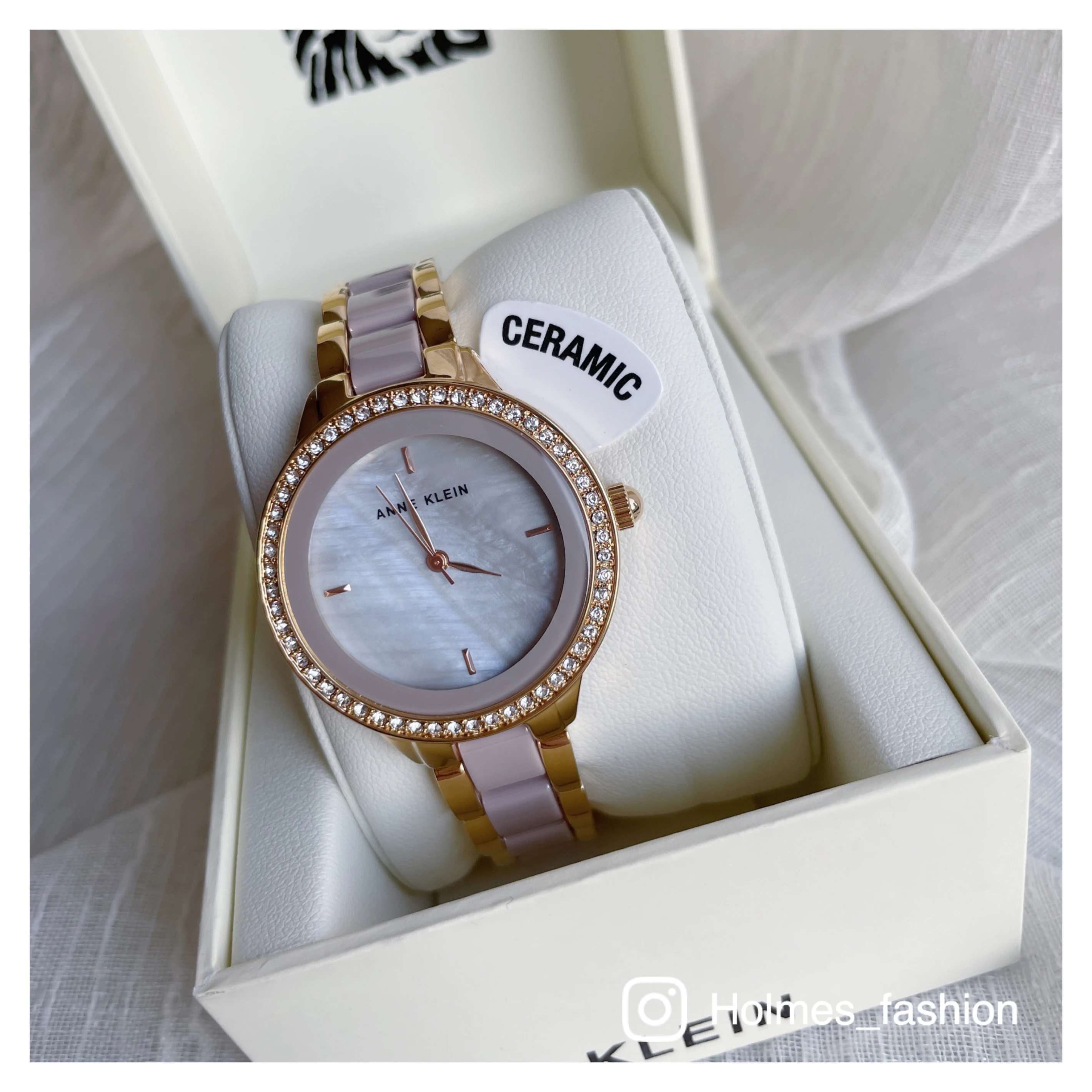 [Holmes]ANNE KLEIN 1418 rgtp 女錶 玫瑰粉 預購4-6周左右