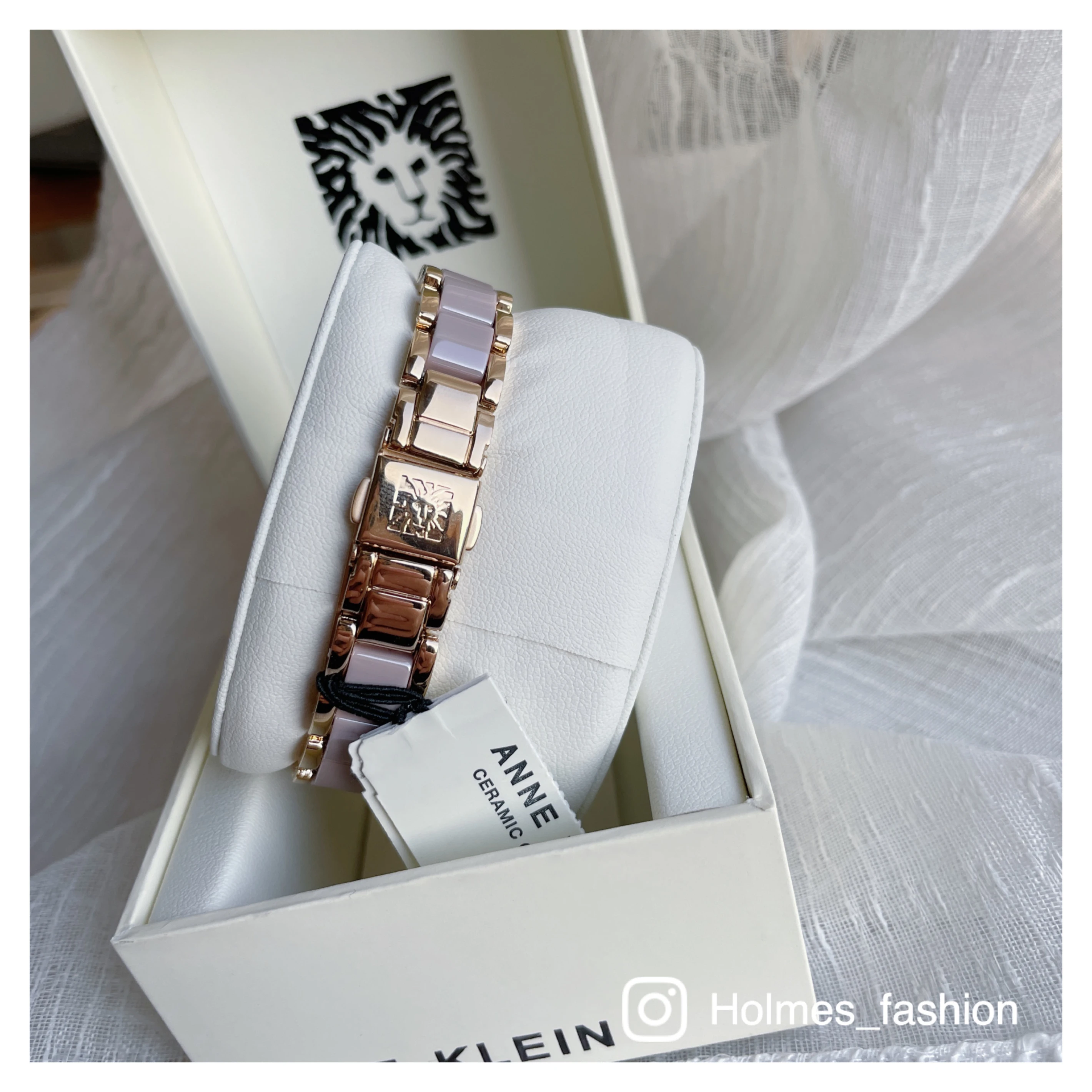 [Holmes]ANNE KLEIN 1418 rgtp 女錶 玫瑰粉 預購4-6周左右