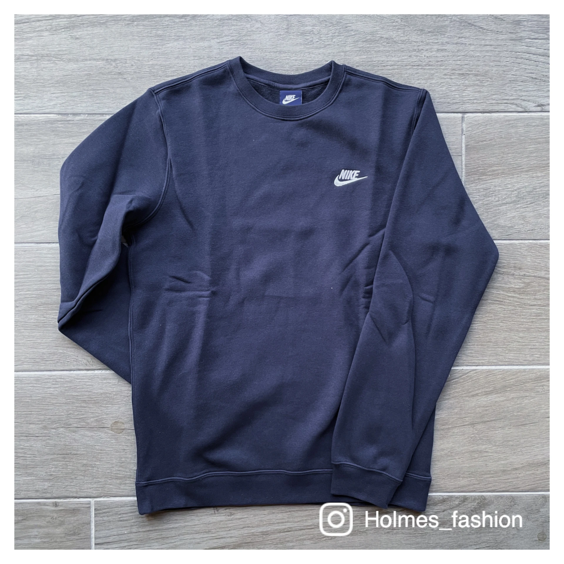 [Holmes]NIKE LOGO SWEATSHIRT 刺繡 大學T 大學衛衣 深藍 804340-451