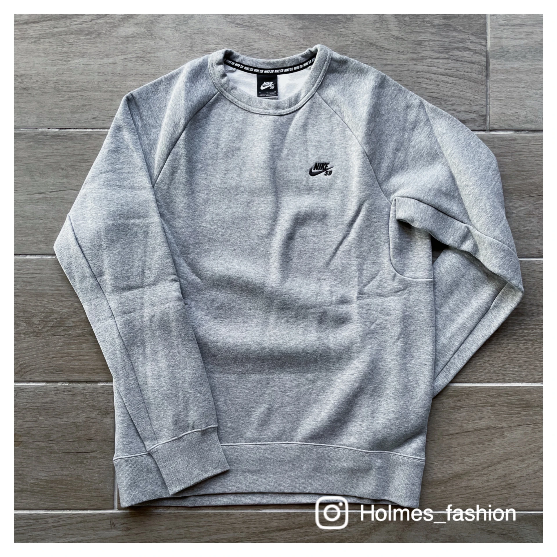 [Holmes]NIKE SB ICON 電繡 內裏刷毛 大學踢 大學衛衣 上衣 灰色 800153-063