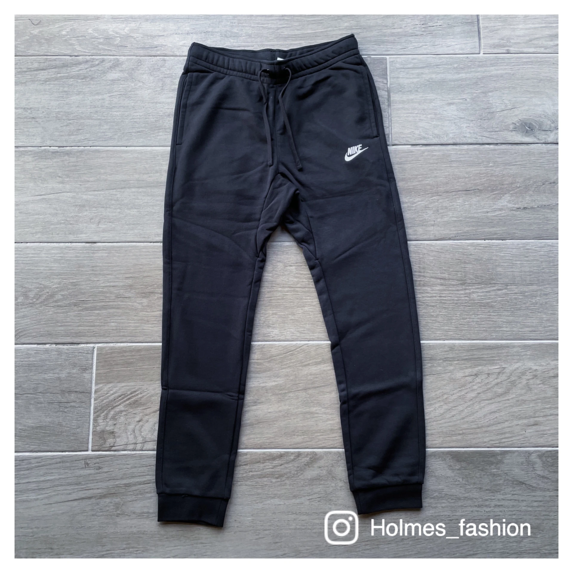 [Holmes]NIKE SKINNY JOGGER  黑白 刺繡 logo 縮口 長褲 束口褲 基本款 棉褲 804465-010