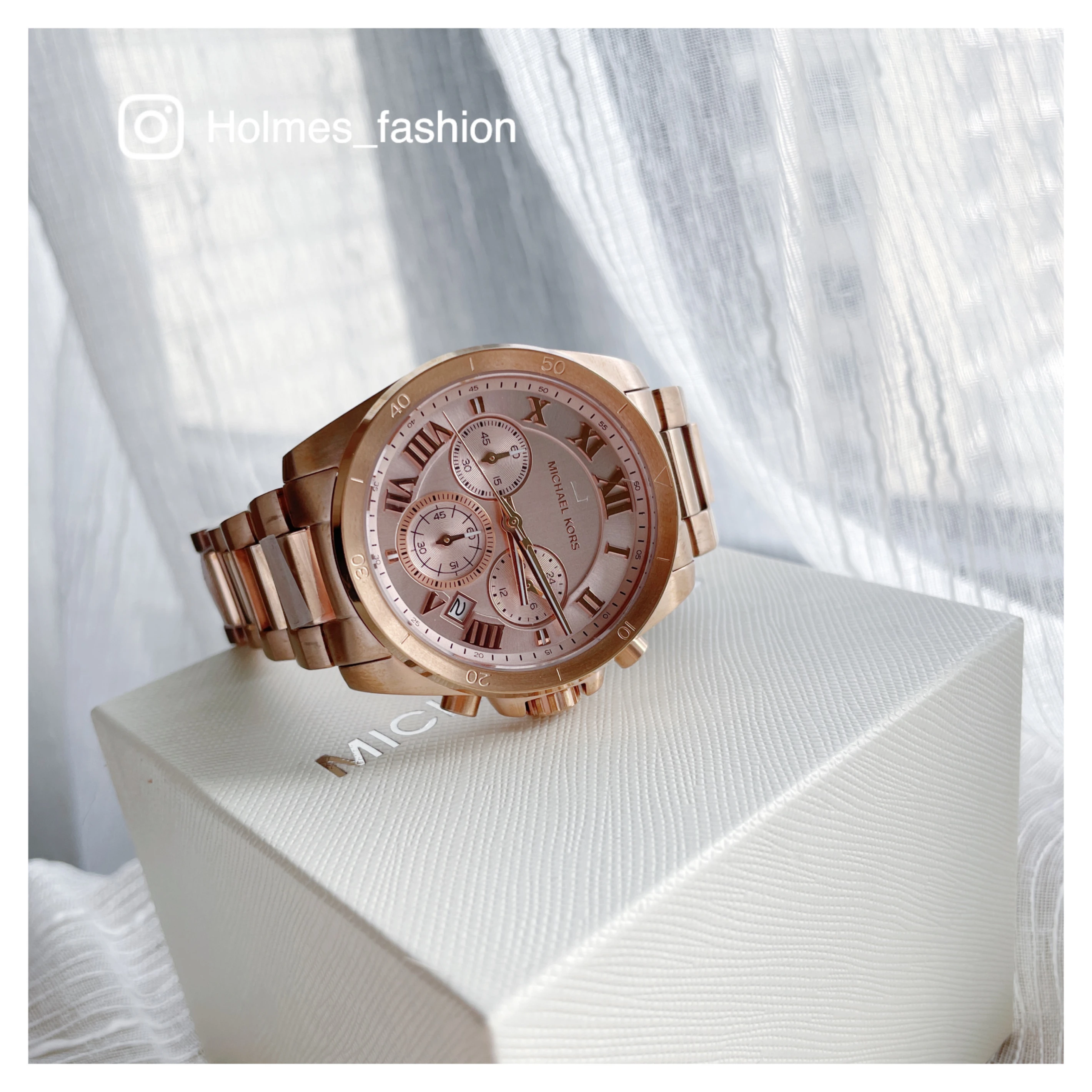 [Holmes]MICHAEL KORS 女錶 MK6367 玫瑰金 羅馬 鋼帶 三眼計時 MK錶