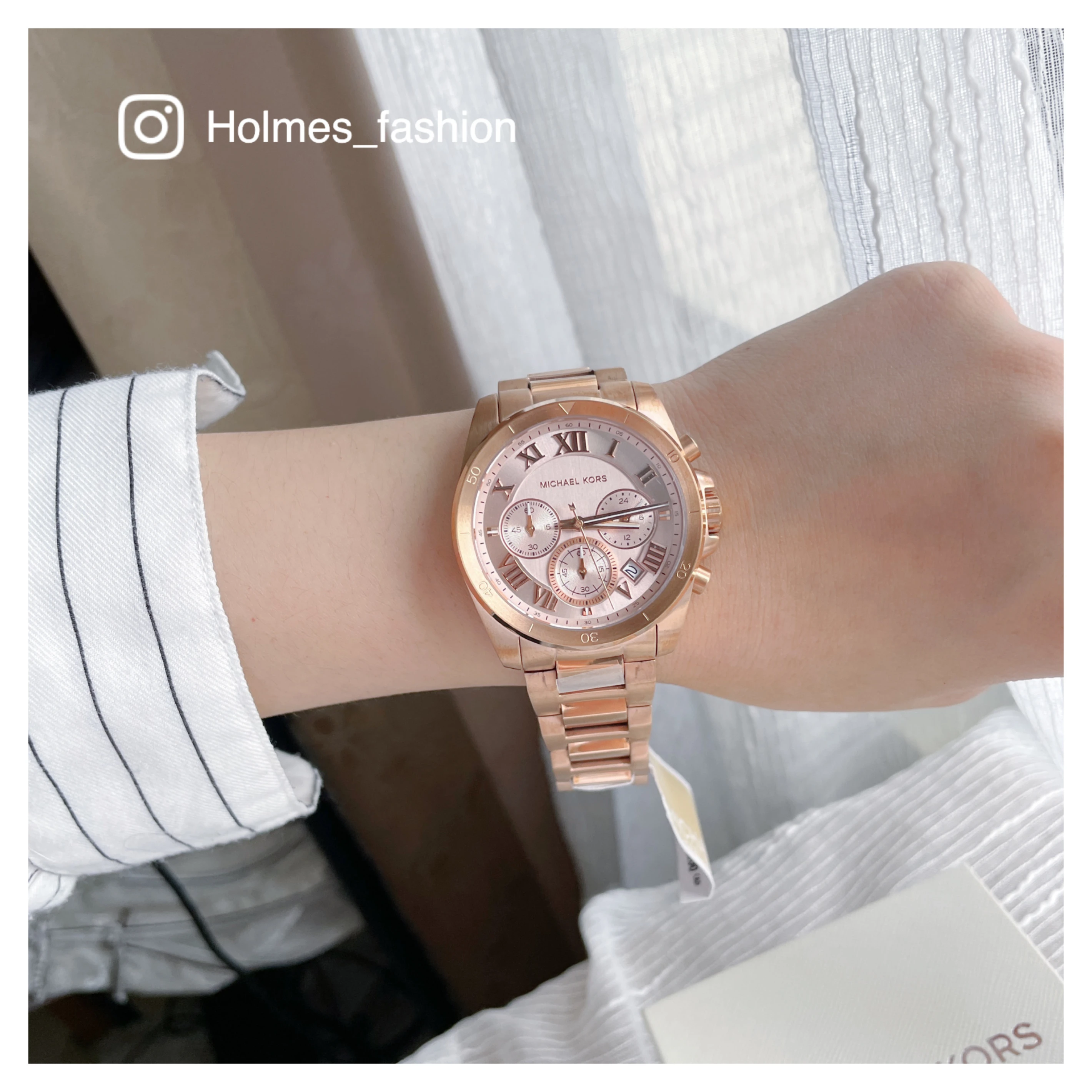 [Holmes]MICHAEL KORS 女錶 MK6367 玫瑰金 羅馬 鋼帶 三眼計時 MK錶
