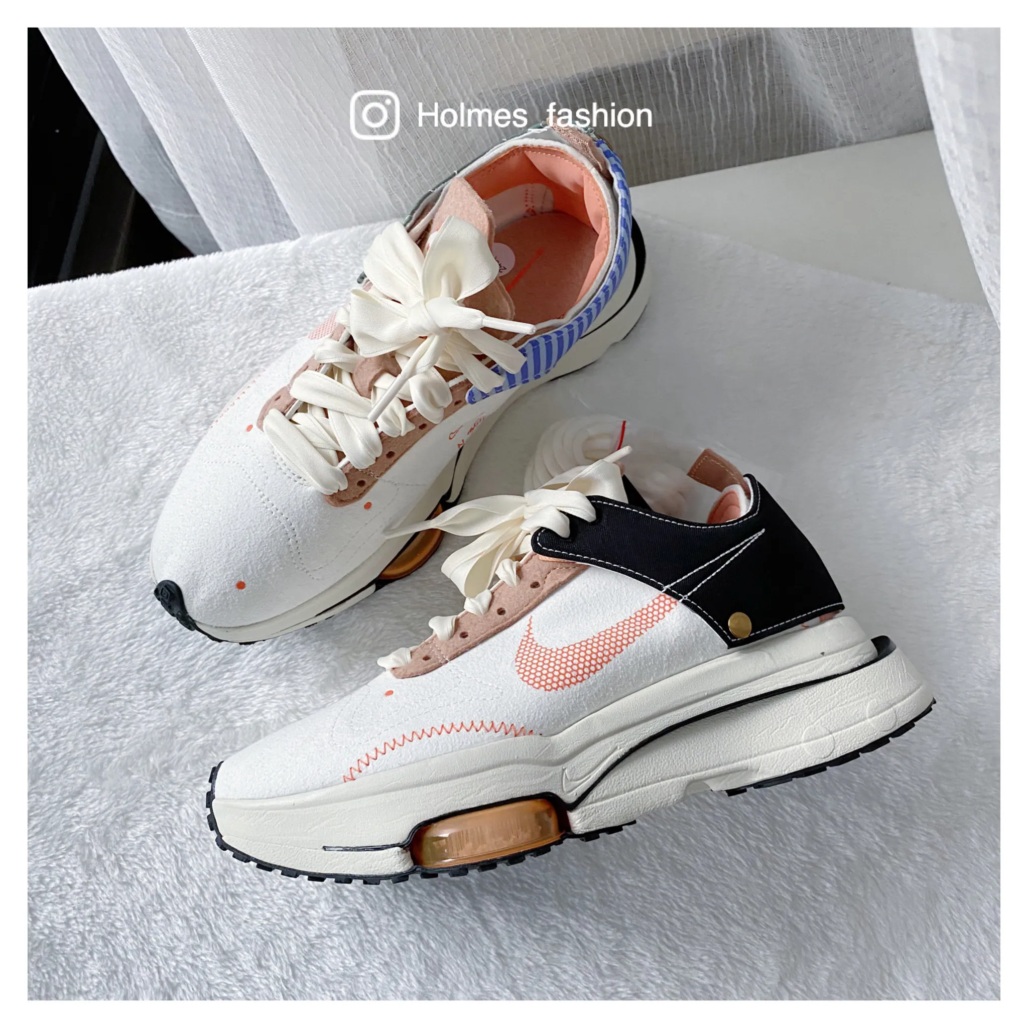 [Holmes]NIKE ZOOM TYPE N-354 沙色 奶茶色 粉色 DD8505-181 後跟可拆式 緞帶 蕾絲 復古 科技跑鞋