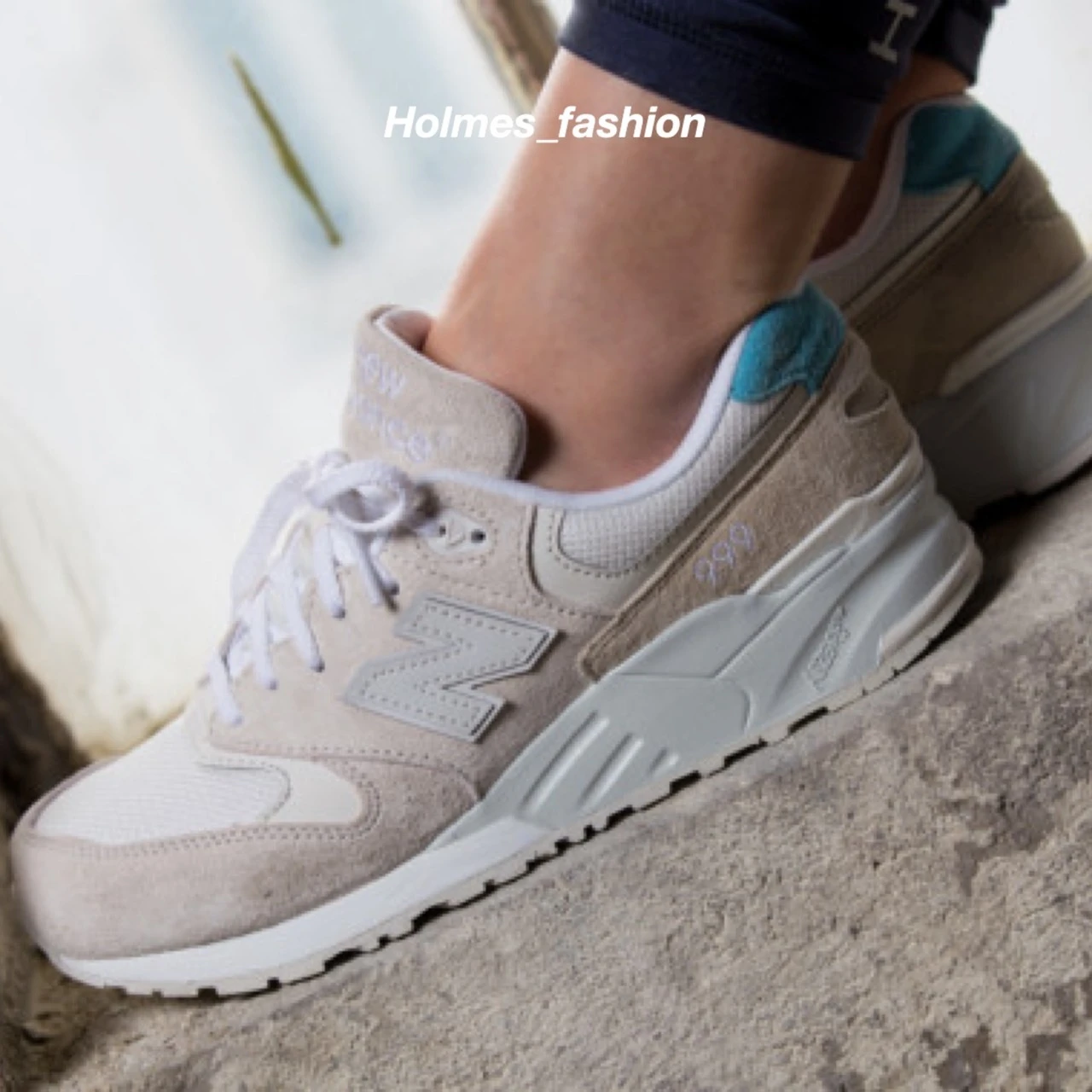 [Holmes]NEW BALANCE 999 WL999WA 米白天空藍 25公分